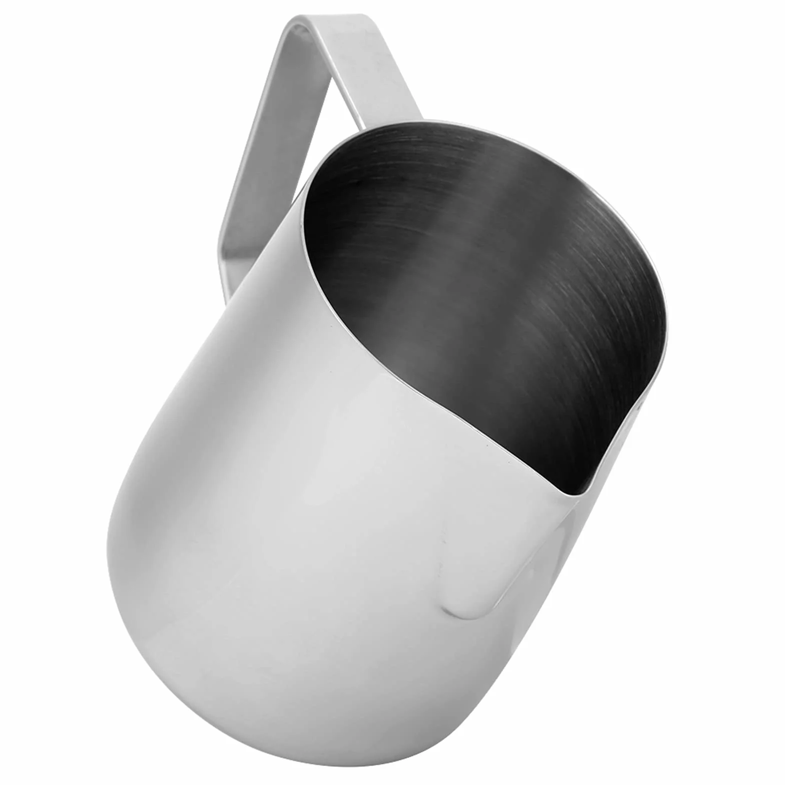 Zagęszczający Stalowe Mleko Frottler Pitcher Kawa Latte Jug Mub Mub Mub Kips do Domu do Domu i Picia Kawy w Domu Krzywa Wylej Wylanie Łatwe Oddzielenie Piana od L od L.