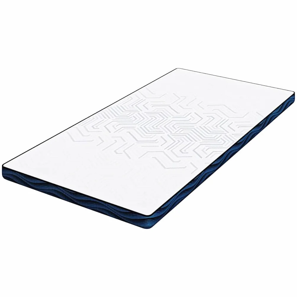 Nakładka na materac z pianki memory, żakardowa, biała, 90 x 200 x 8 cm, materac wierzchni zapewnia komfort łóżka, jako ochraniacz na materac, do pokoju gościnnego