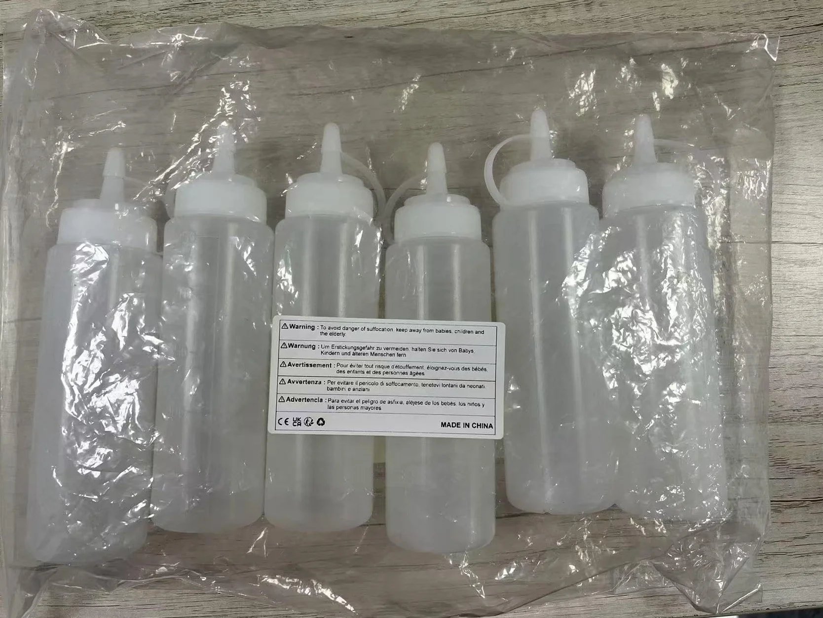Butelki do wyciskania sosów, 6 opakowań 250 ml / 250 ml mała butelka na przyprawy z dyszą - bez BPA, bez wycieków, nadaje się do gotowania, farby, pieczenia, grilla, sosu, ostrego sosu, oliwy