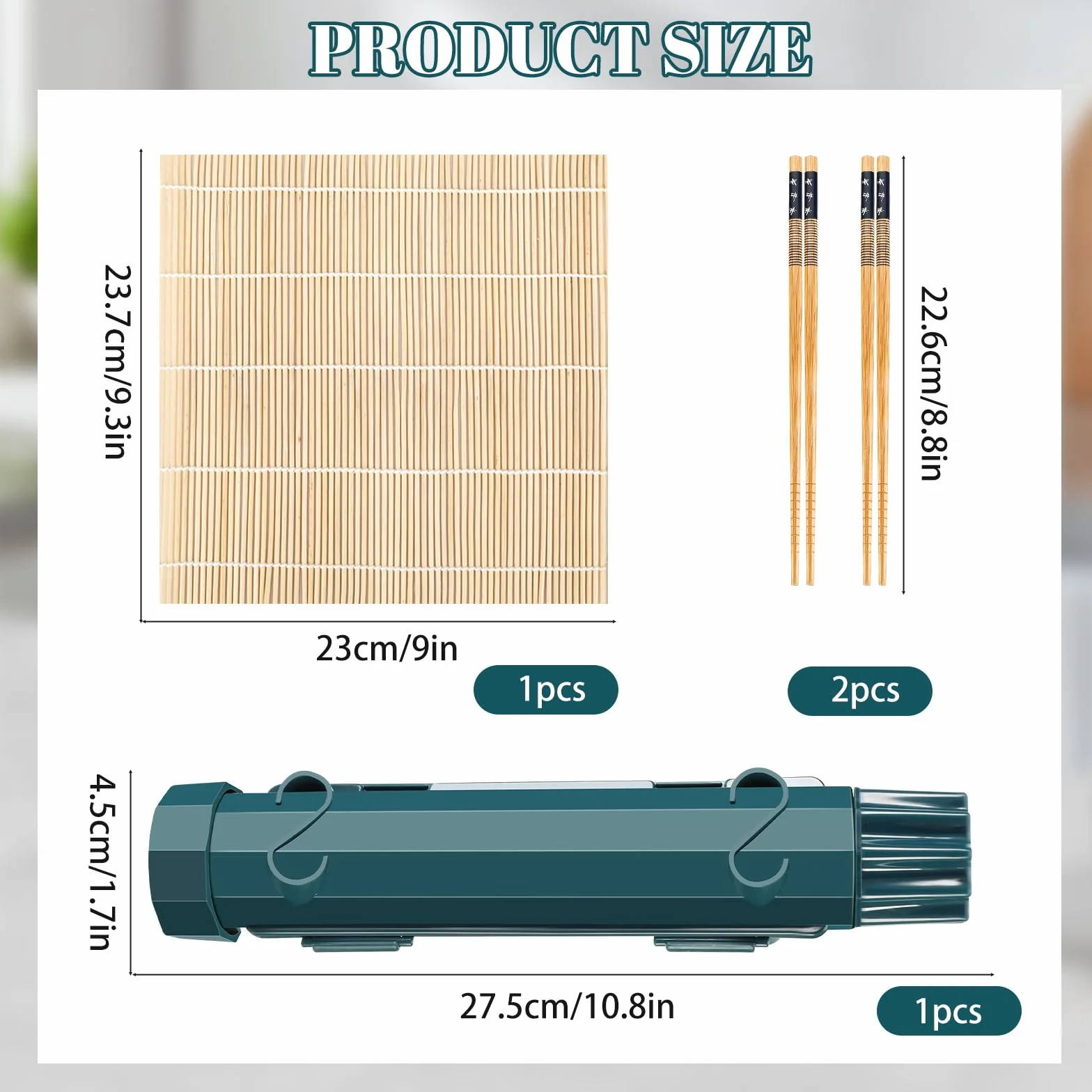 4-częściowy zestaw foremek do sushi, forma do kulek ryżowych, wielofunkcyjna maszyna do sushi, nadaje się do samodzielnego wykonania bazooka, zestaw dla początkujących