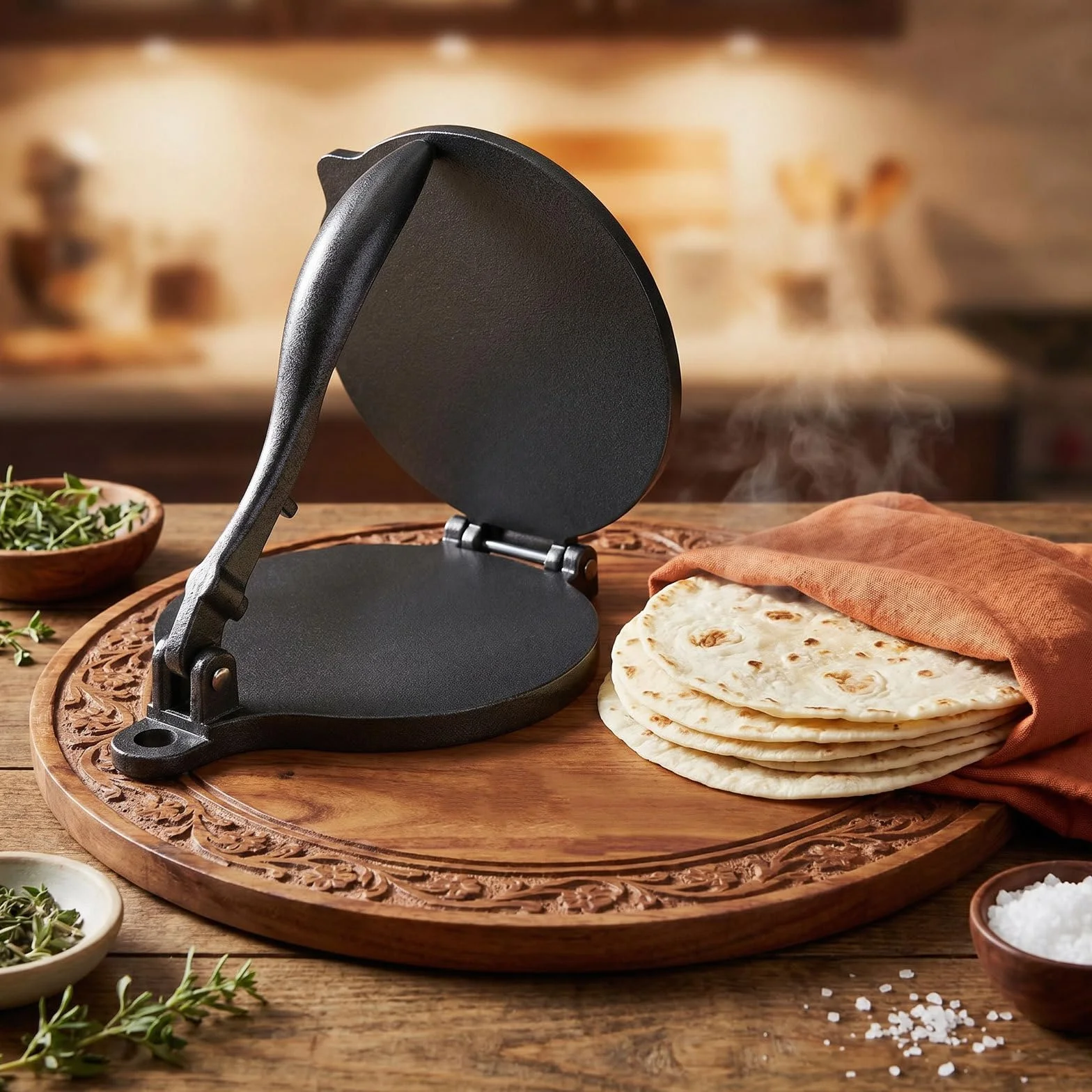 Zerodeko 2 szt. meksykańskiej prasy do tortilli - 7,87 cala aluminiowa prasa do ciasta roti do tortilli pszennych i kukurydzianych, do przygotowywania potraw na przyjęcia - zmywalna i wielokrotnego