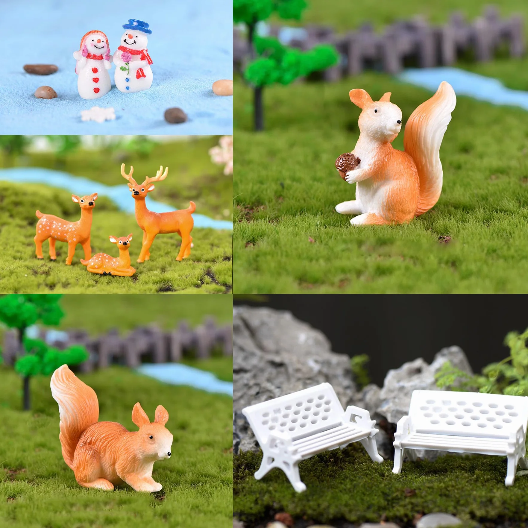 17 sztuk mini figurek bożonarodzeniowych