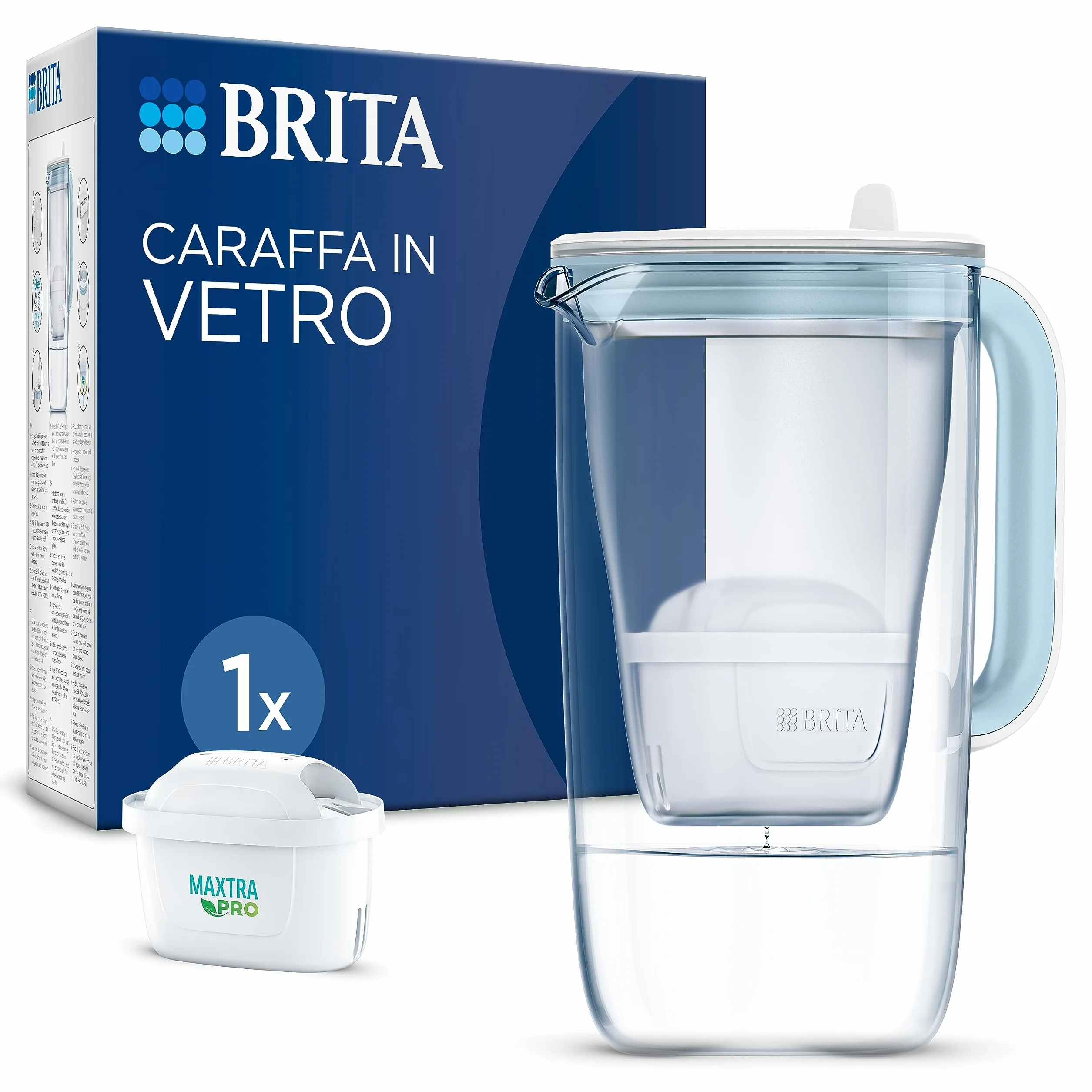 CARAFFA IN VETRO 2.5LT +1MAXTRA PRO