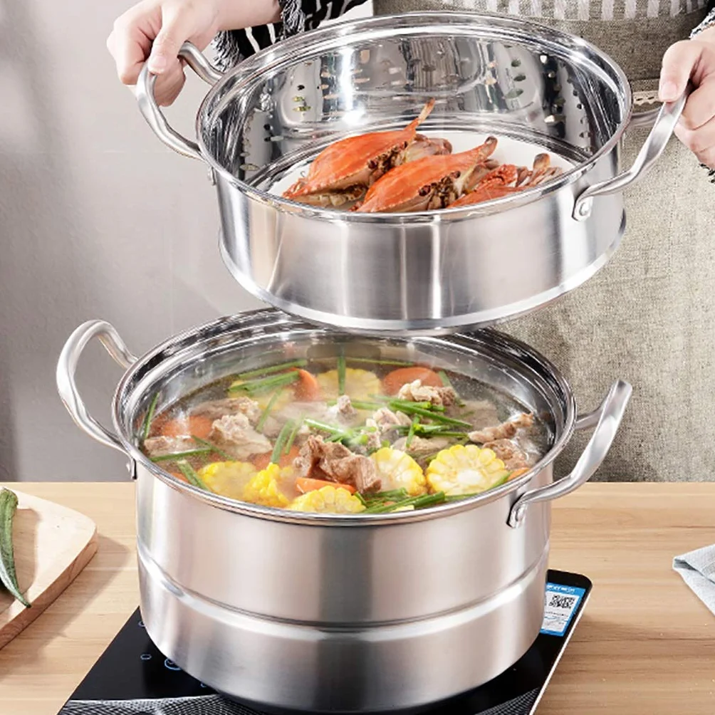 Garnek, garnek do gotowania, garnek do gotowania na parze, garnek do gotowania na parze ze stali nierdzewnej 304, zagęścić shabu-shabu na parze, mały chleb na parze, duża kuchenka gazowa indukcyjna
