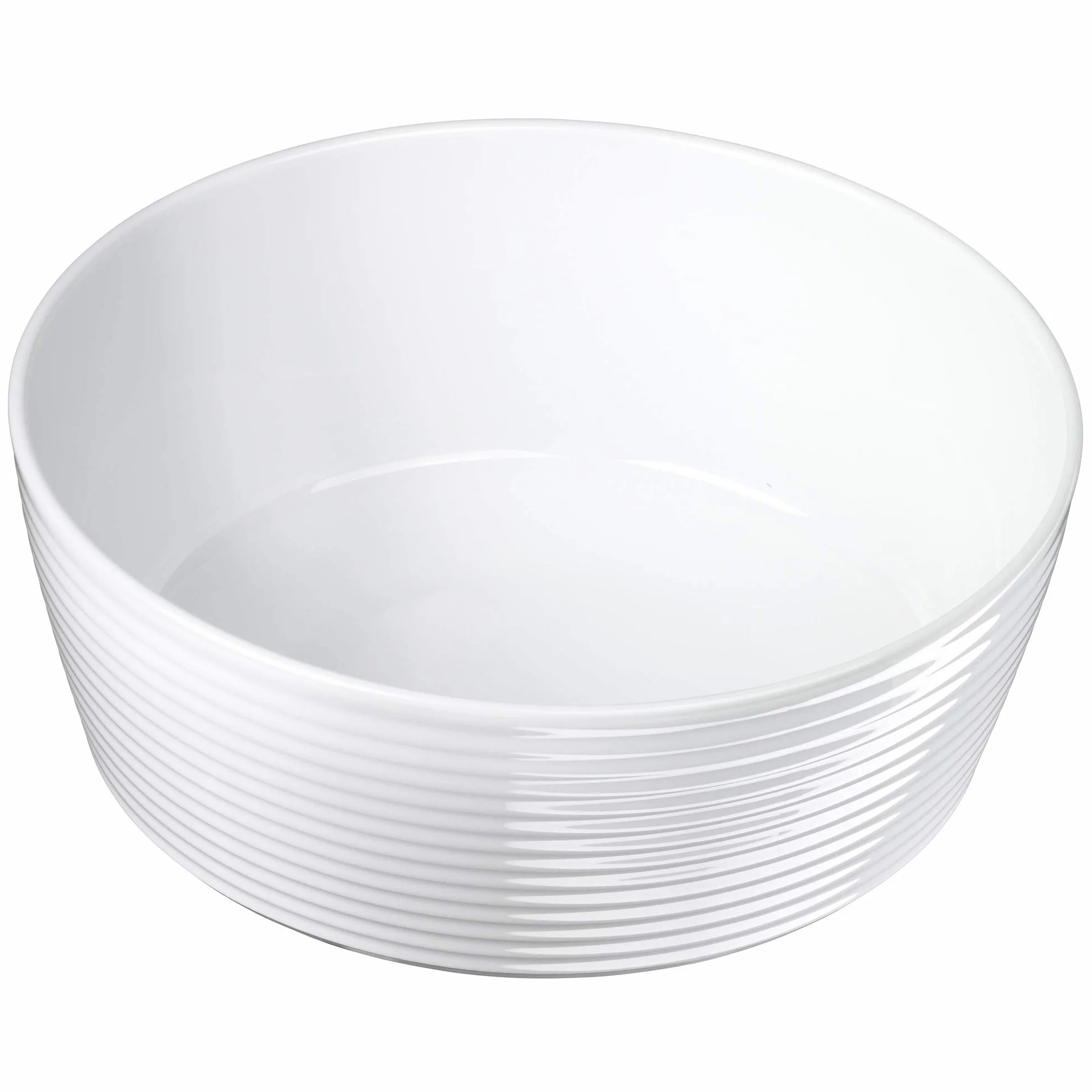 WMF Nuova 3-częściowy zestaw misek do sałatek, stal nierdzewna, 30 cm, z miską do sałaty, polerowana stal nierdzewna Cromargan, porcelana, nadaje się do mycia w zmywarce