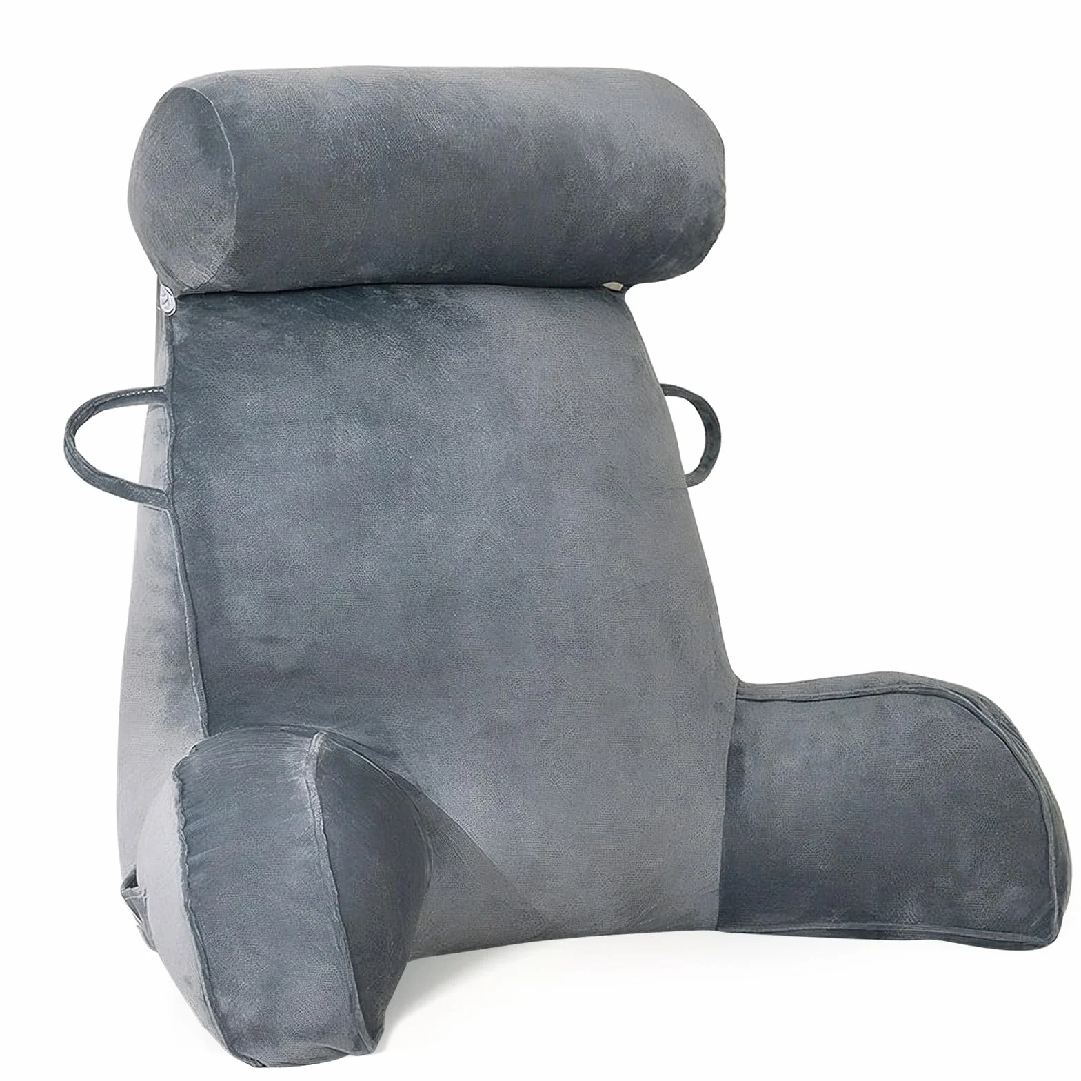 MINGPINHUIUS XL Poduszka do czytania do łóżka i sofy z odpinaną poduszką na szyję, idealna poduszka na plecy dla dorosłych z pianką memory foam dla komfortowego czytania, pracy, zabawy, oglądania