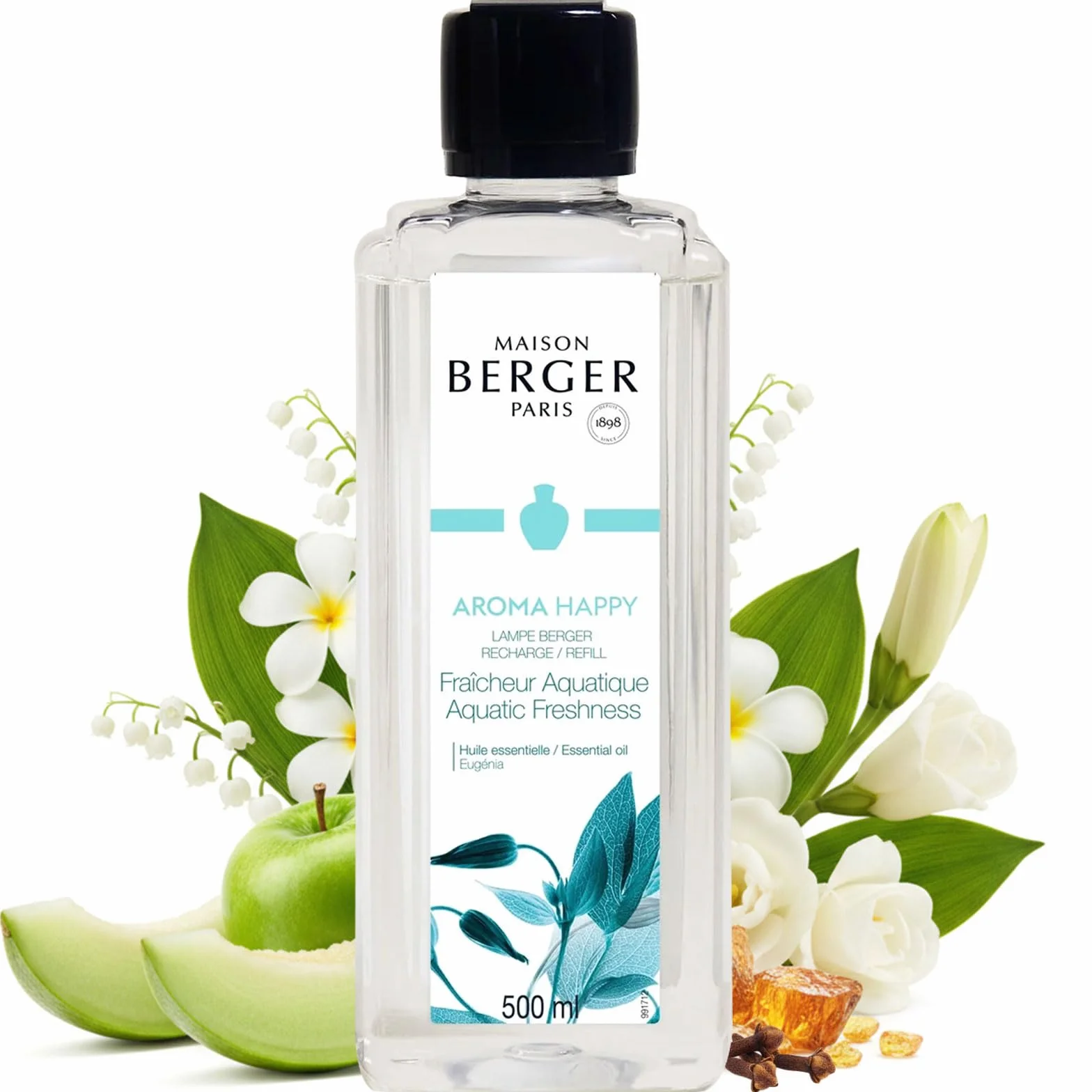 Lampe Berger Zapach do pomieszczeń opakowanie uzupełniające Aroma Happy Fraîcheur Aquatique/Aquatische Frische 500 ml