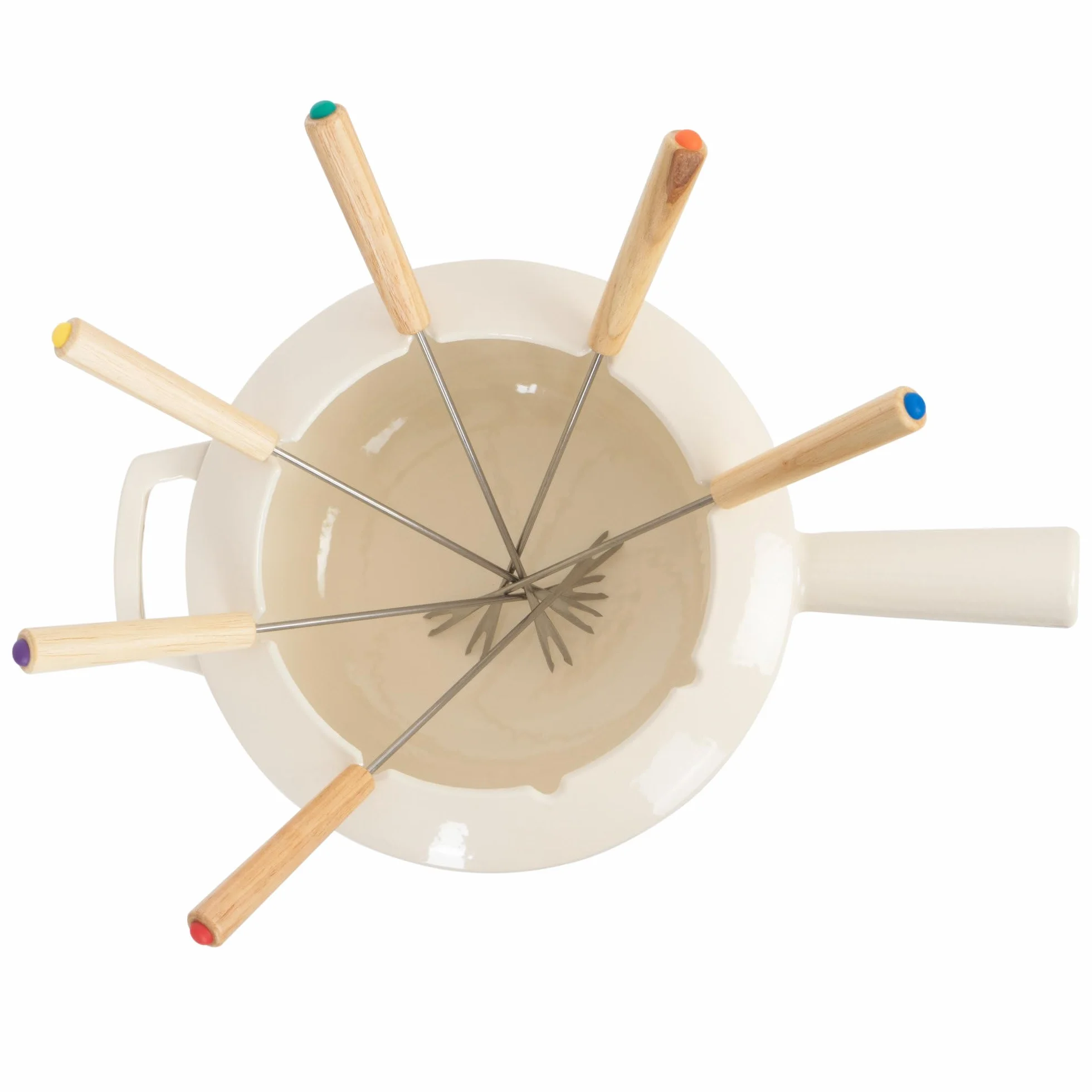 Zestaw do fondue z żeliwa spiżowego Mahlzeit dla 6 osób | 2 litry | Zestaw do fondue 13-częściowy z palnikiem i widelcami | Zestaw do fondue, zestaw do serowego fondue, zestaw do mięsnego fondue