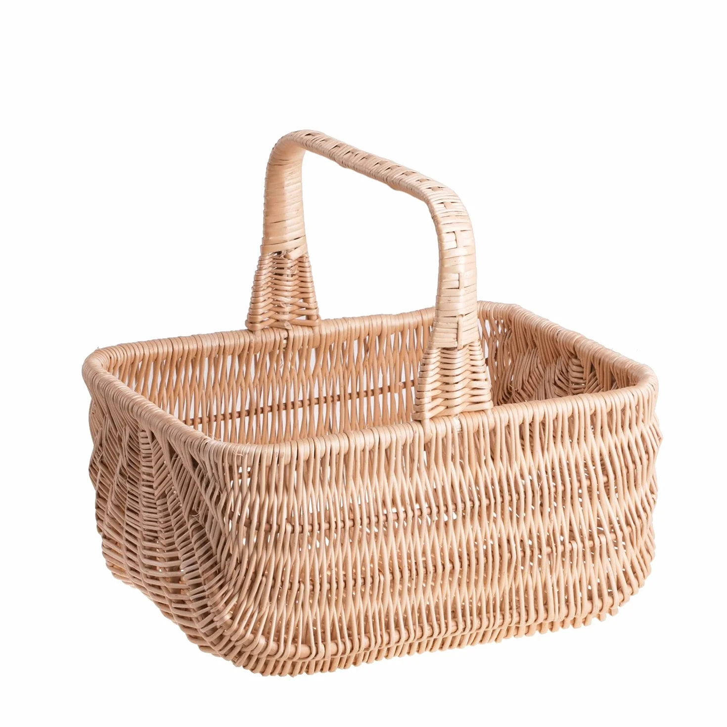 e-wicker24 Kosz na zakupy z wikliny, naturalny kolor, kosz na prezent