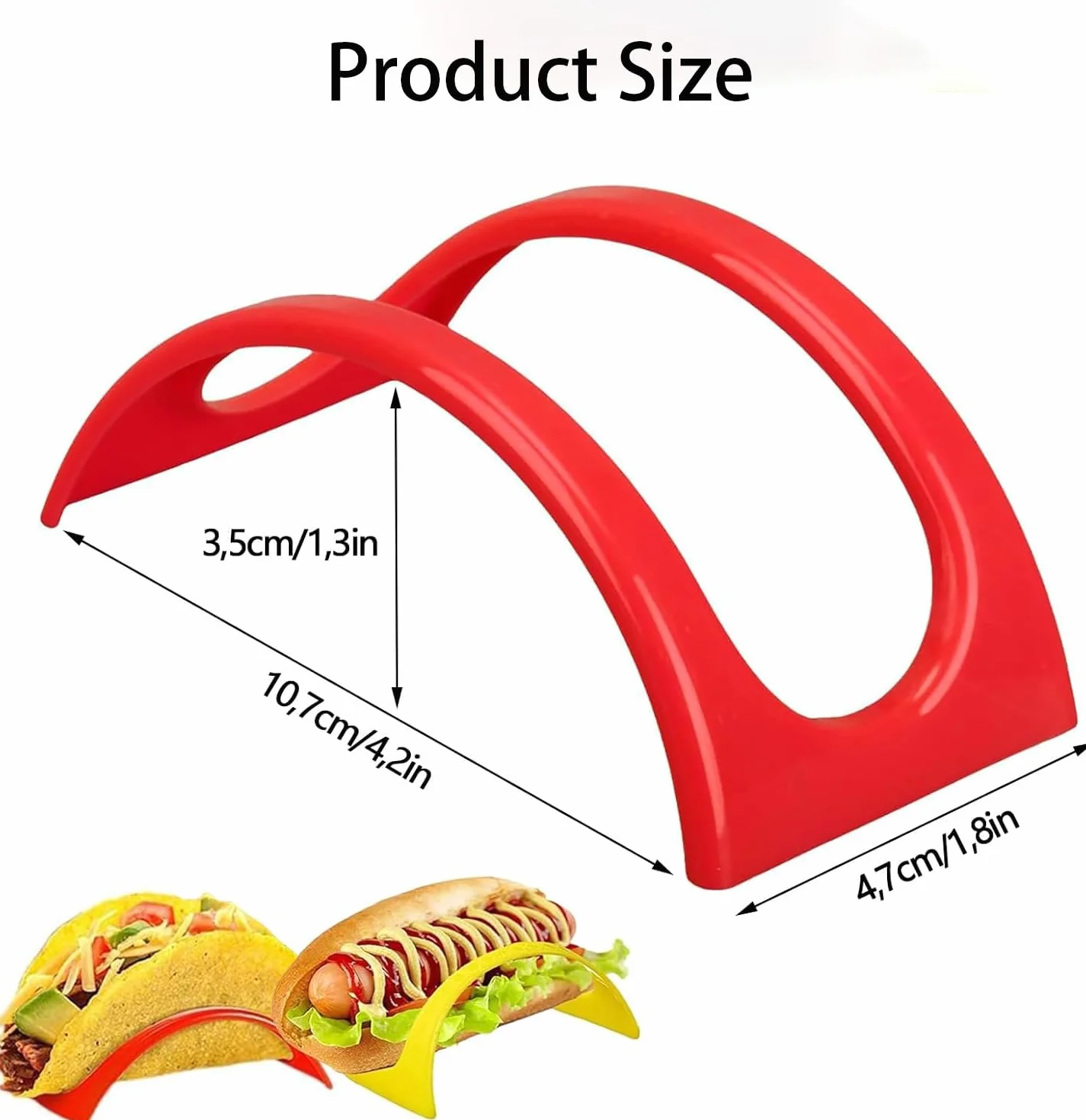 Taco stojak, taco miseczki z twardego plastiku, taco shell, stojak taco, do restauracji, domu, 12 sztuk