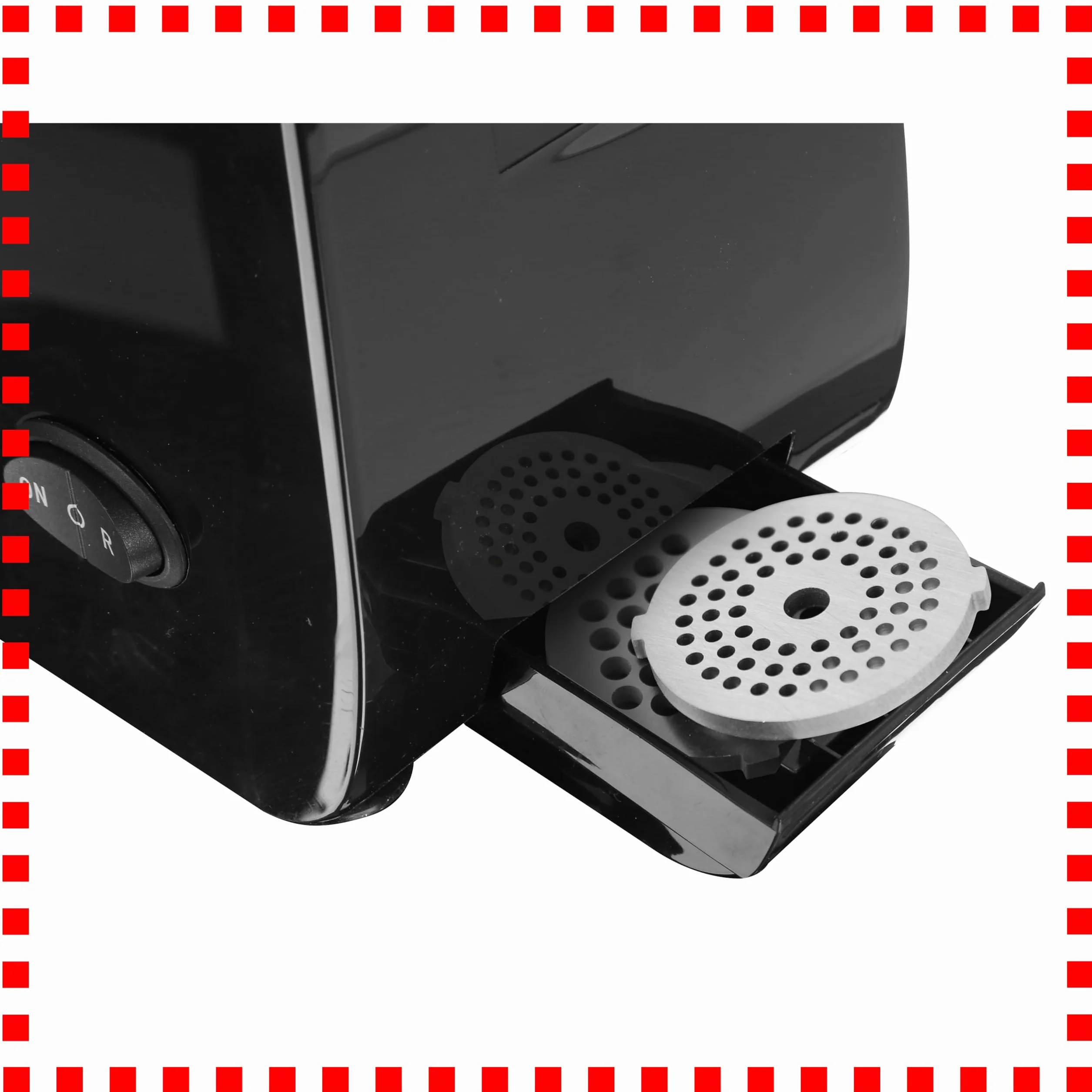 Emerio MG-130207 maszynka do mięsa | elektryczna | 3 wkłady do mięsa (drobna/średnia/gruba) + nakładka do kiełbasy + nasadka do kebbe + nasadka do ciastek na 4 foremki do ciastek | bez BPA | przepływ