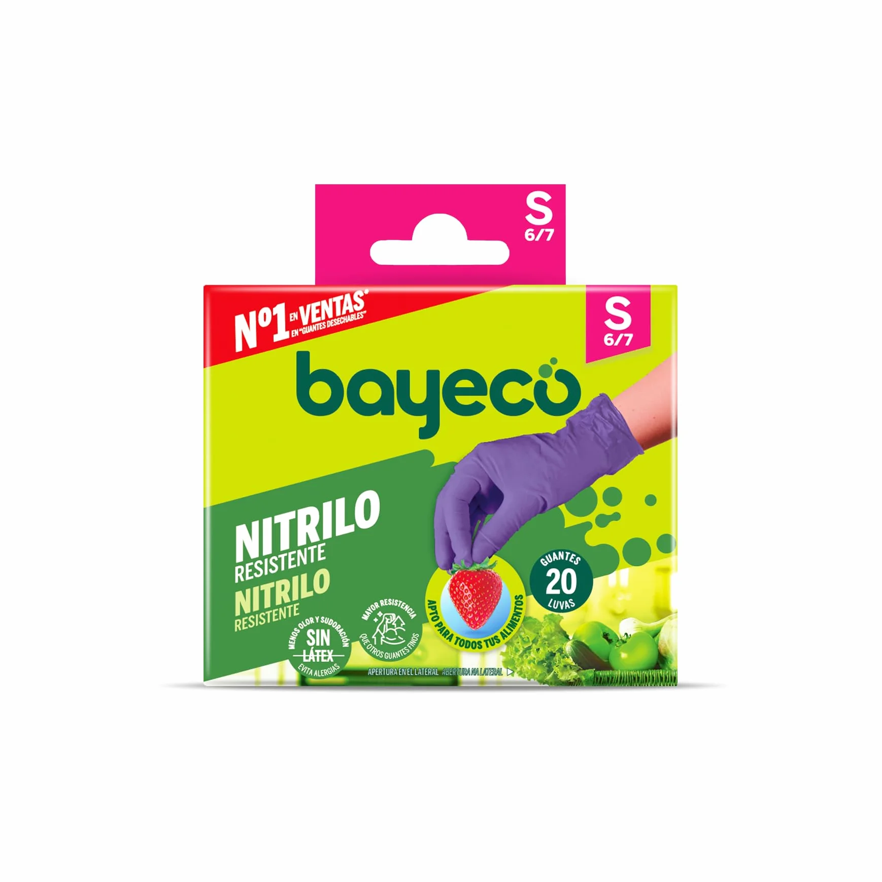 Bayeco 20 sztuk unisex rękawice nitrylowe dla dorosłych