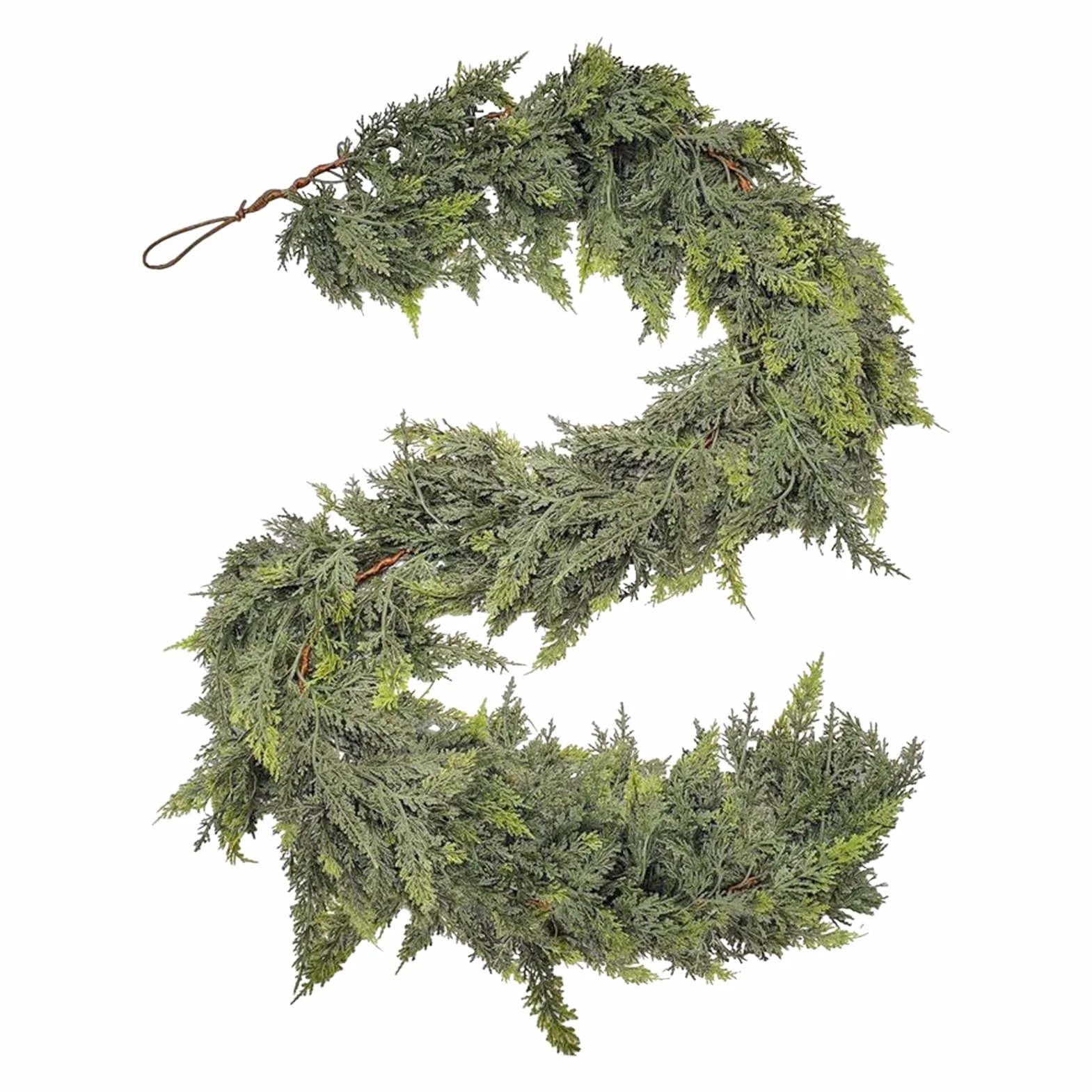 cedrowa – naturalna imitacja sztucznej zielonej biżuterii cedrowej – 1,8 m, kominkowa, dekoracja do użytku wewnątrz i na zewnątrz, dekoracja okna