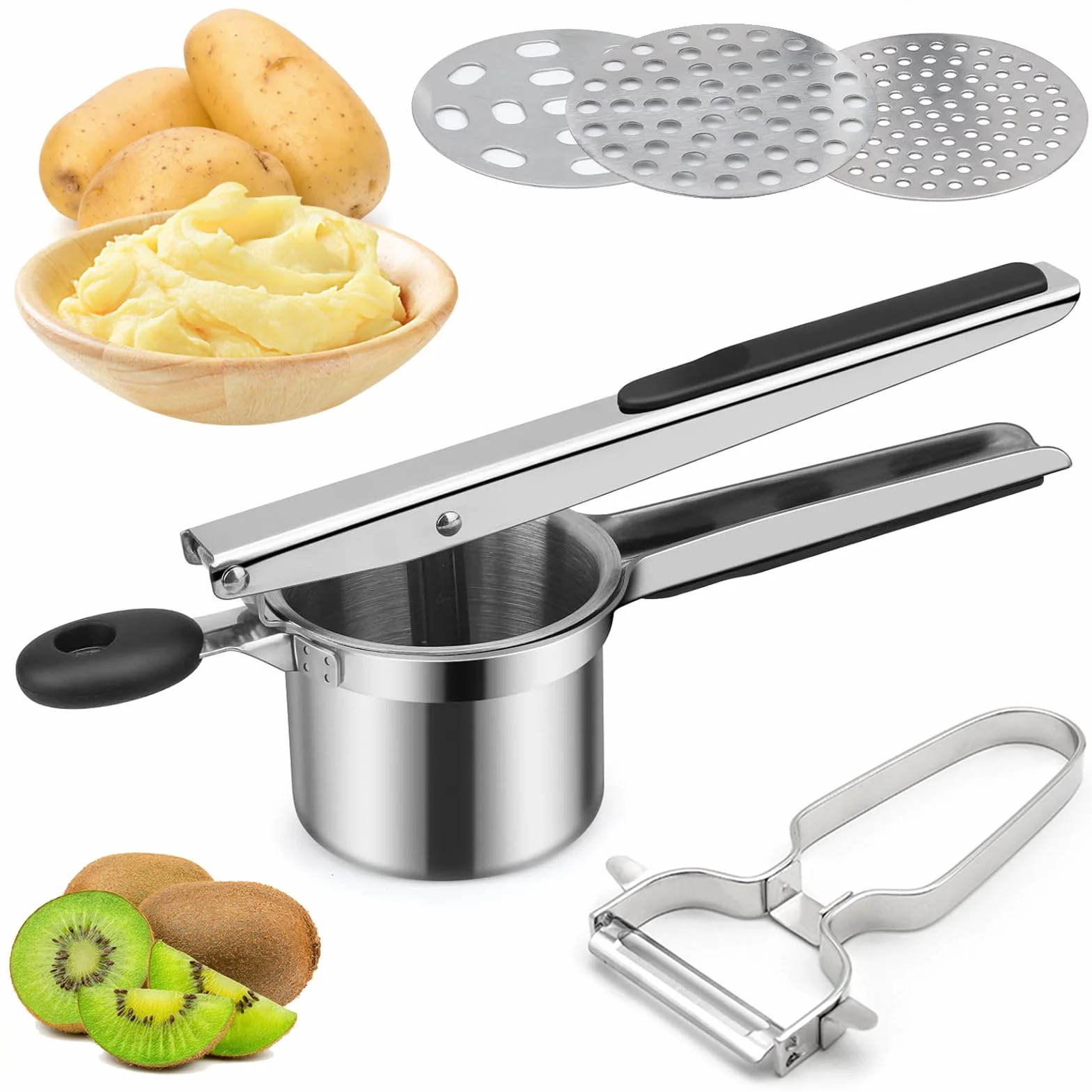 wytrzymała prasa do żywności - Mash Potato Ricer - wielofunkcyjna prasa do tłuczonych ziemniaków