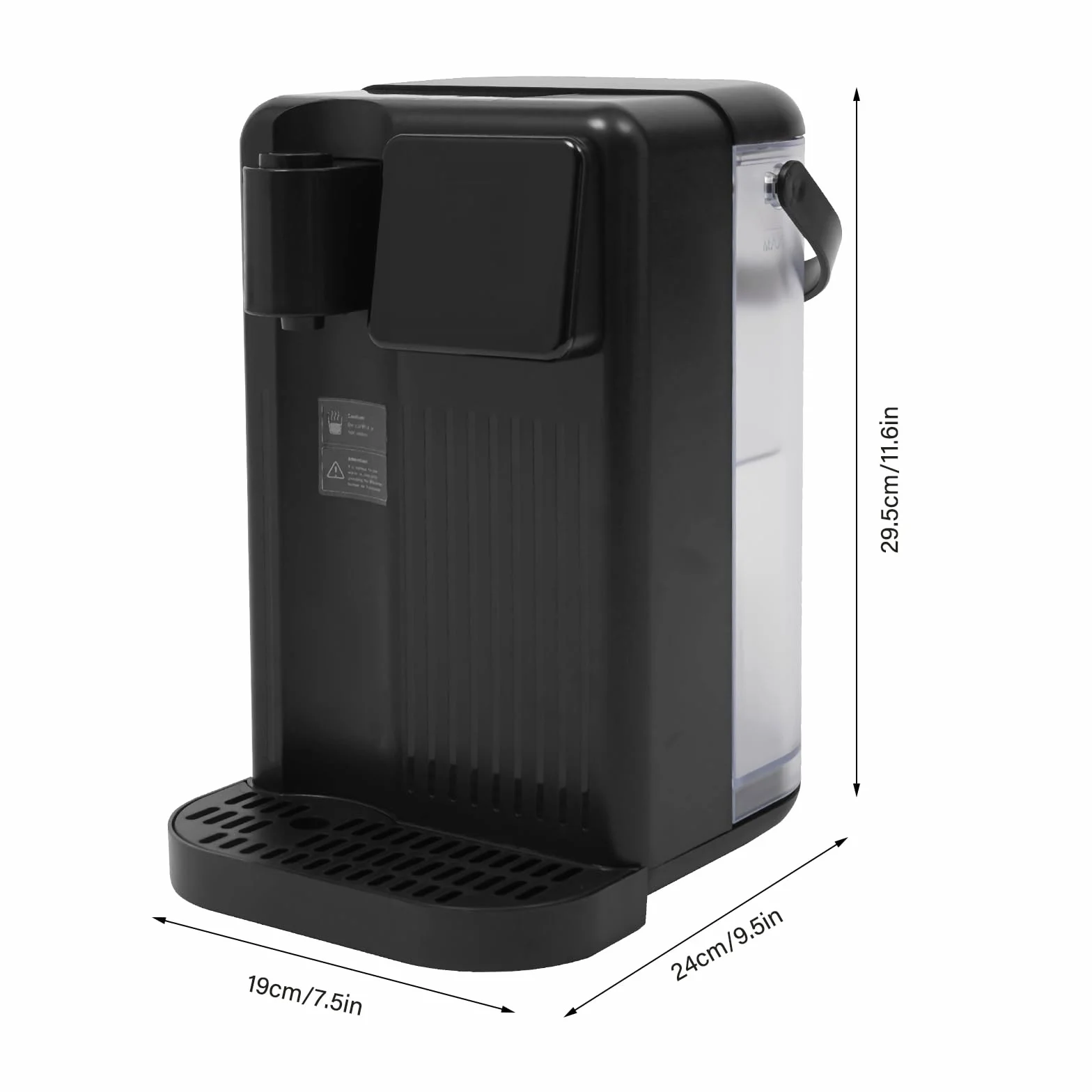 Dozownik gorącej wody 1700 W 3 l z ekranem dotykowym LED, czarny
