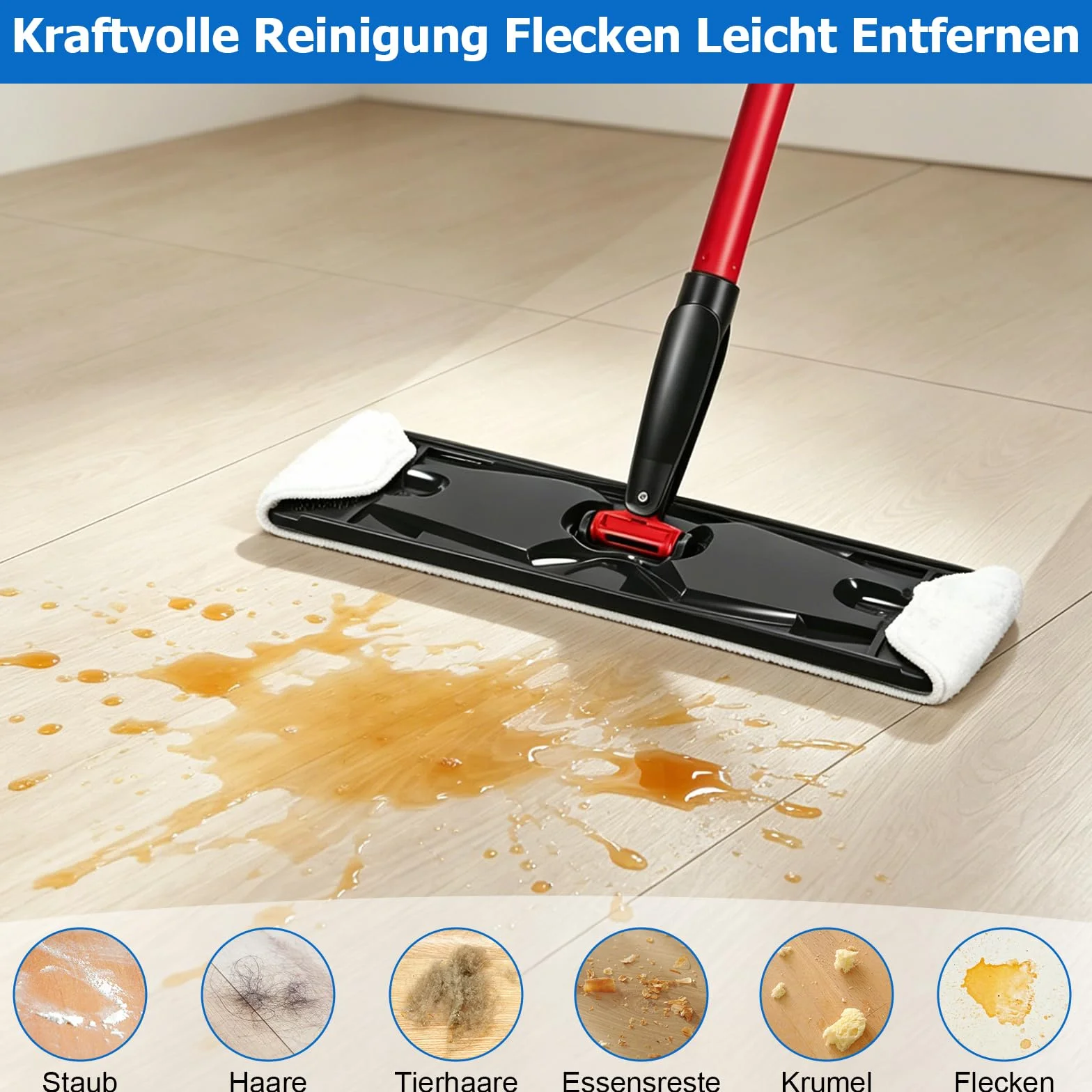 Pokrowce zamienne z mikrofibry do Vileda H2Pro i O-Cedar, 6 sztuk, uniwersalne do twardych podłóg