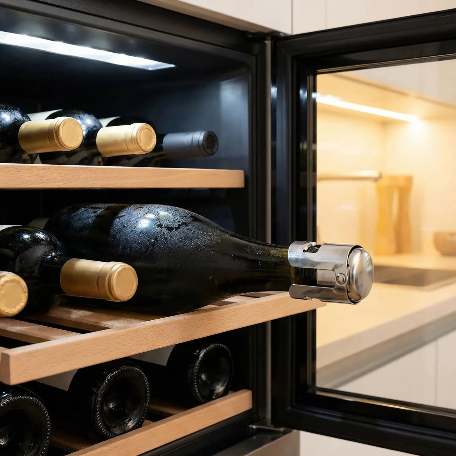 2-częściowy korek do szampana ze stali nierdzewnej, zamknięcie do szampana, zamknięcie do butelki szampana, zamknięcie do butelki prosecco i wina (srebrne)