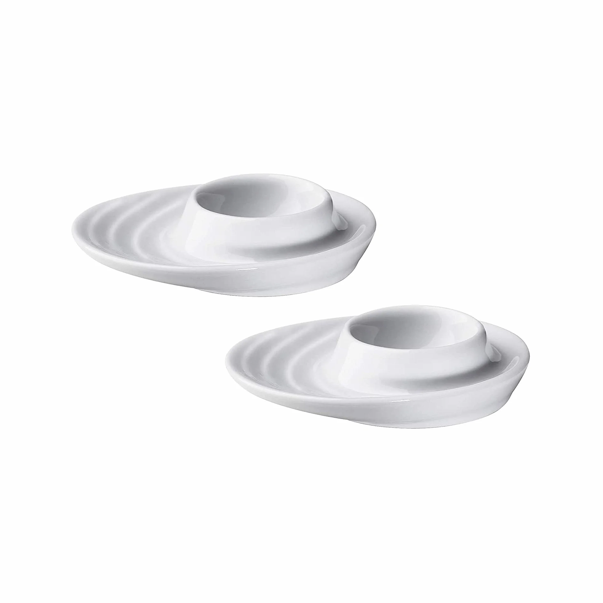 Kuchenprofi 0750828202 kubki do jajek, zestaw 2 szt. z twardej porcelany, białe, 8,5 cm na 10 cm