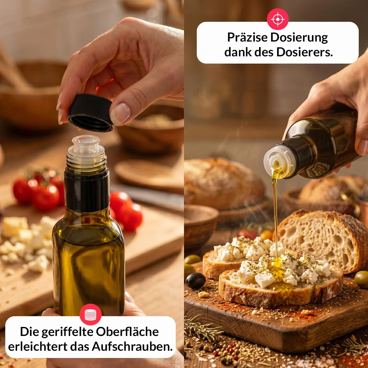 20 sztuk szklanych butelek Marasca 500 ml w kolorze oliwkowym z zamknięciem Guala – na oliwę z oliwek, ocet i oliwę