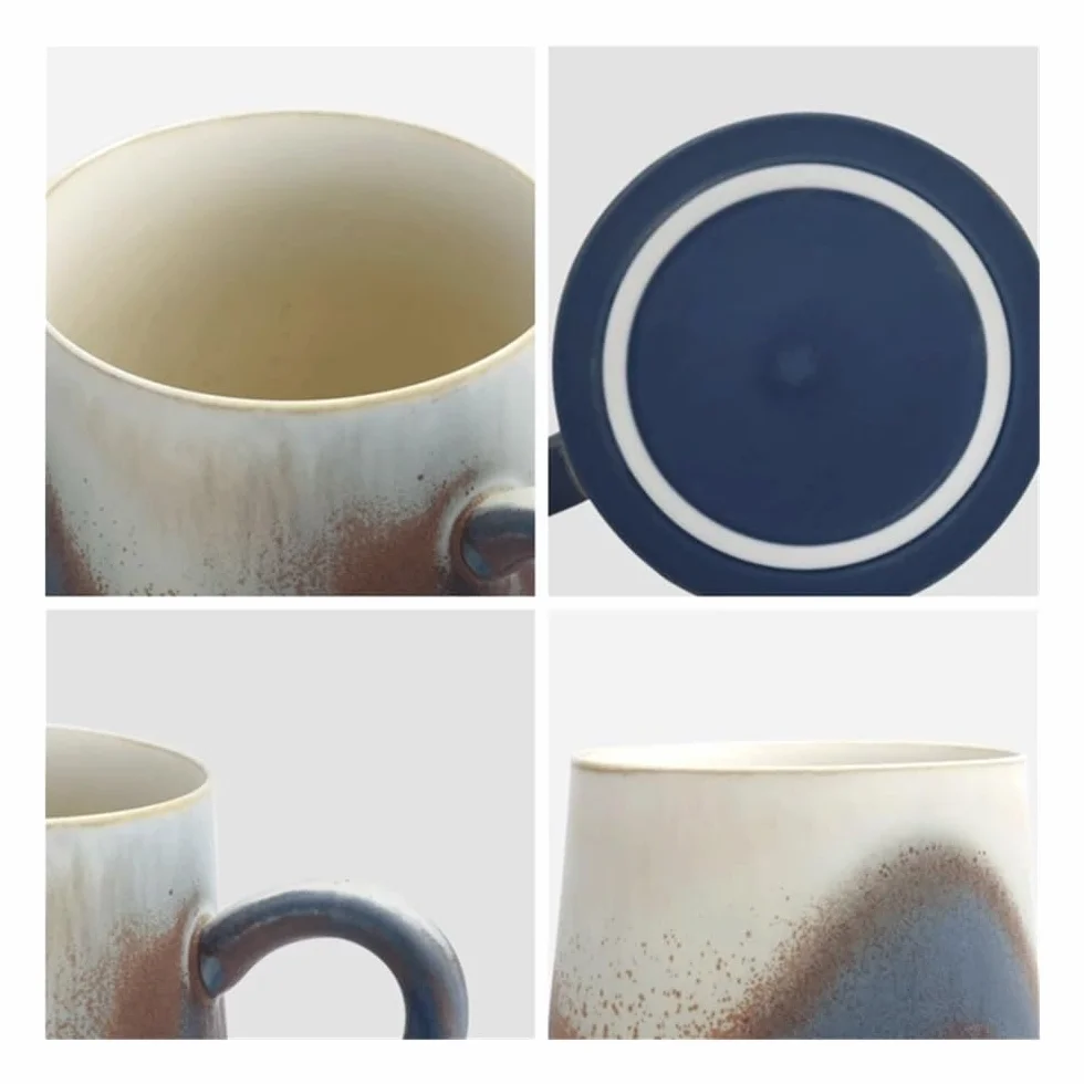 Ceramiczny kubek do kawy Kubki produkowane w piecu, filiżanki do kawy odpowiednie biur i domów Filiżanki kawy