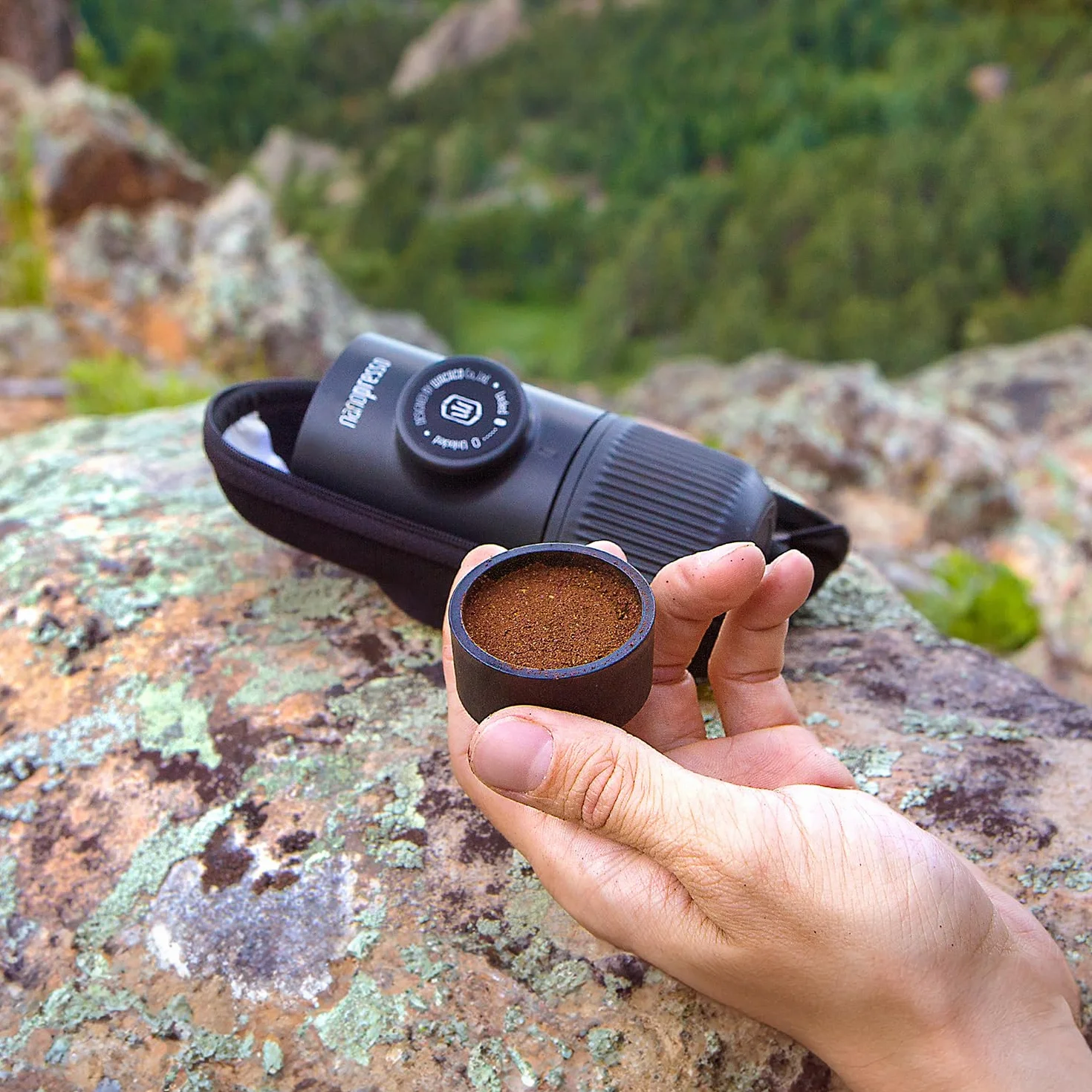 WACACO Nanopresso Przenośny ekspres do kawy z S-Case, czarny
