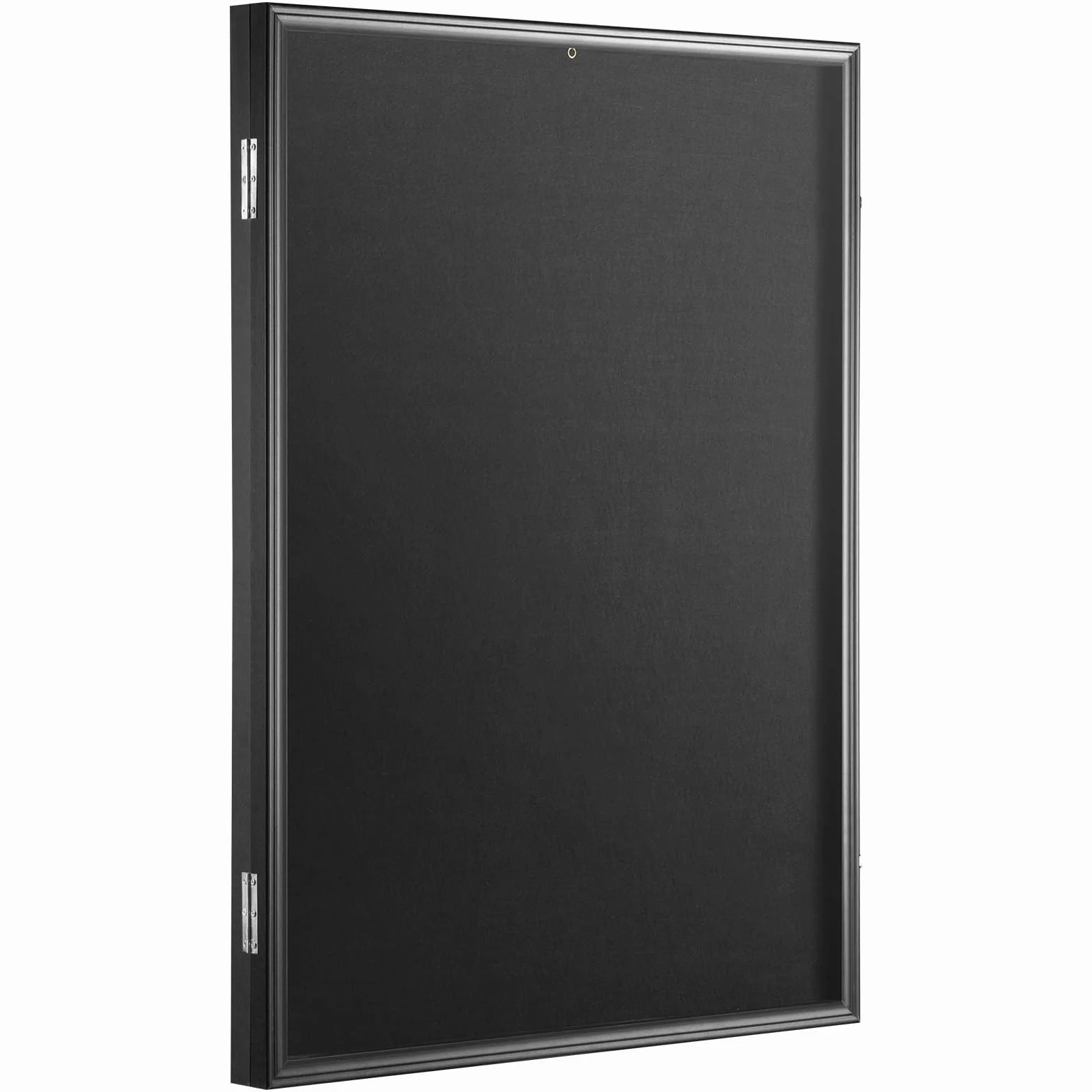 VEVOR 61 x 81 x 3,8 cm, duże zamykane pudełko na cień z 98% ochroną przed promieniowaniem UV, szkło PC i wieszaki, do baseballu, koszykówki, piłki nożnej, hokeja, koszuli i munduru, czarne, 61 x 81,2