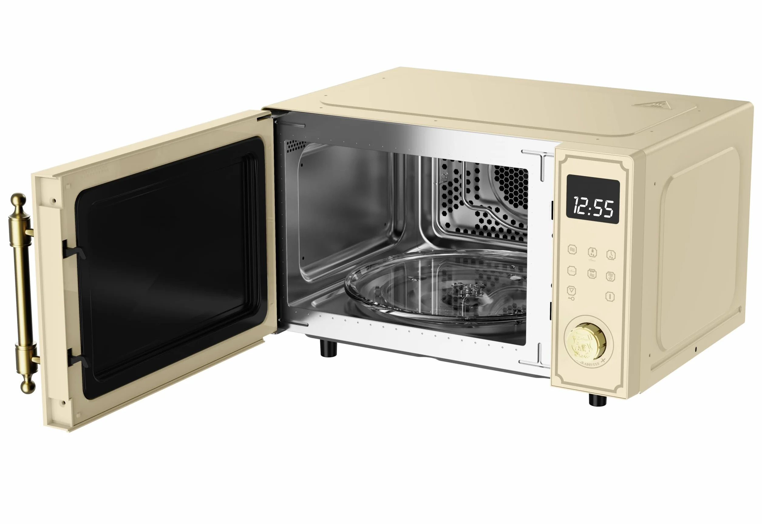 Kaiser Empire M 2530 ElfEm kuchenka mikrofalowa 25 l kuchenka mikrofalowa z gorącym powietrzem Grill 25 funkcji + toster retro T 4000 ElfEm, 6 stopni tostów + ekspres do kawy Kaiser KA 2005 ElfEm