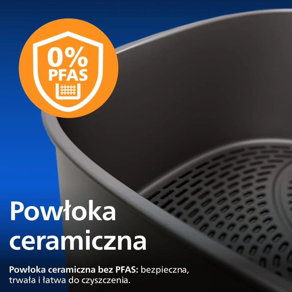Philips Ovi z parą - Steamfry, Gotowanie na parze i Airfry - 21 sposobów gotowania; Pojemność 7,2 l, Technologia RapidAir, Okienko, Powłoka ceramiczna, Automat. czyszczenie parą (NA540/00)