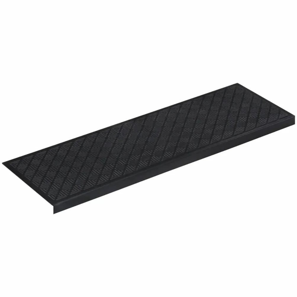 Hothingwell Stopnie schodowe 10 szt. 25x75 cm Guma | Antypoślizgowe, elastyczne, odporne na zużycie, łatwe do czyszczenia, komercyjne wnętrze zewnętrzne