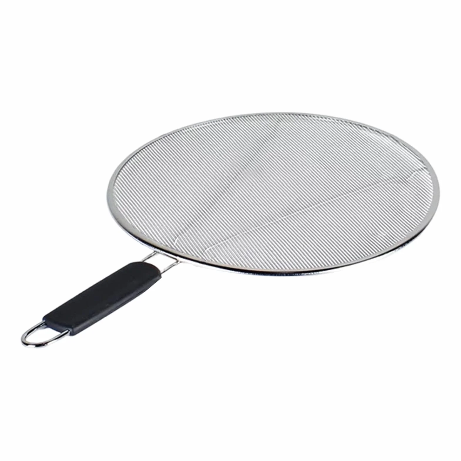 Grease Splatter Guard - Fine Mesh Screen, Protector Kitchen Tool for Searing Meat, Premium Quality Shield, Cooking Pot Accessory with Heat Resistant Handle, Frying Pan Set for Sizzling and Grilling