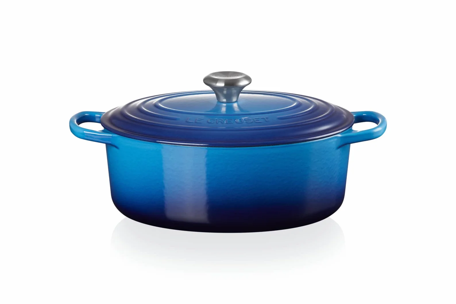 Le Creuset Signature Żeliwne Naczynie do Pieczenia Z Pokrywką, 29 cm, Owalne, Azure