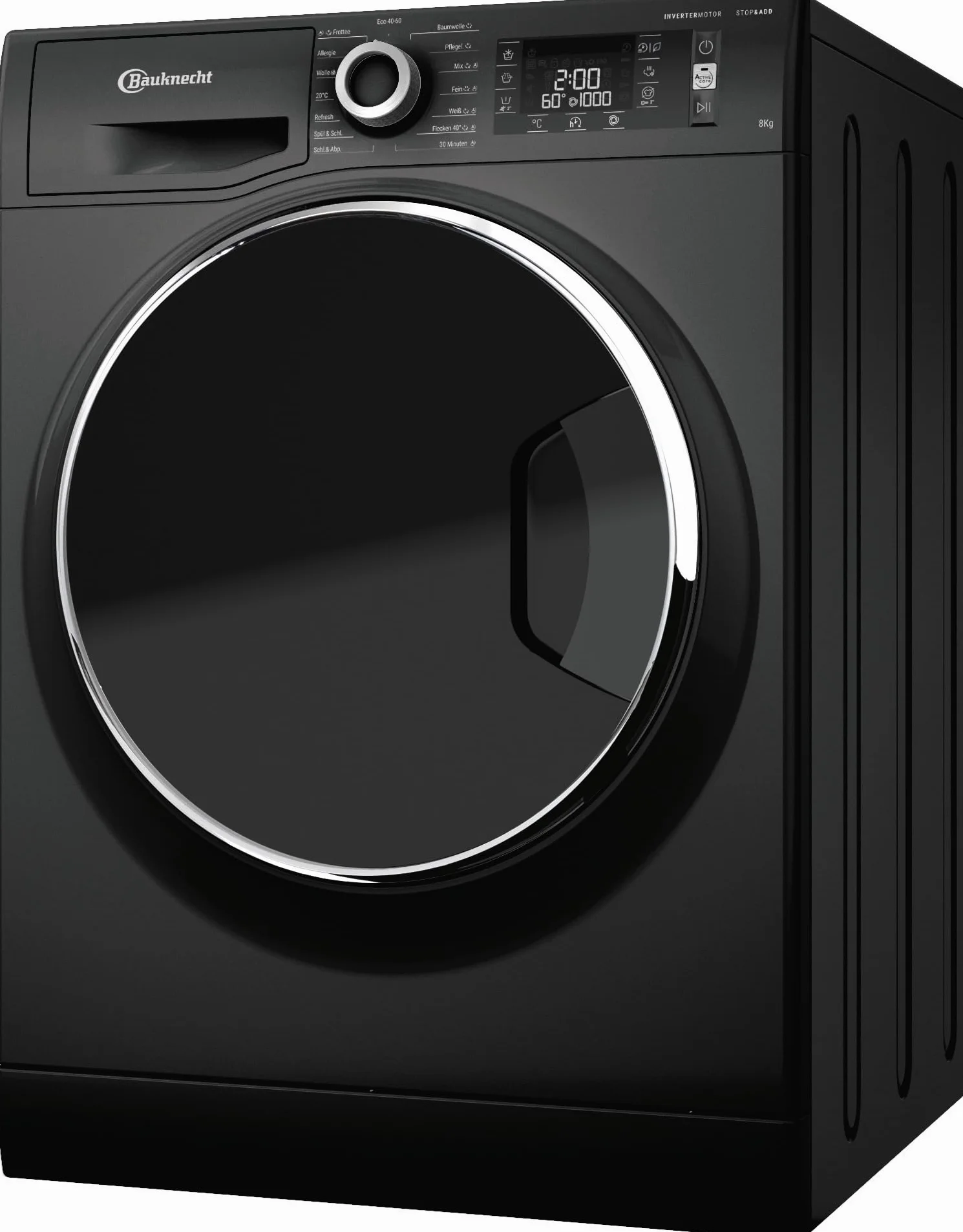 Bauknecht WM BB 8AA pralka ładowana od przodu/8 kg/klasa efektywności energetycznej A/Active Care Color+/silne usuwanie plam/programy parowe/higiena Steam z antywirusem/funkcja odświeżania