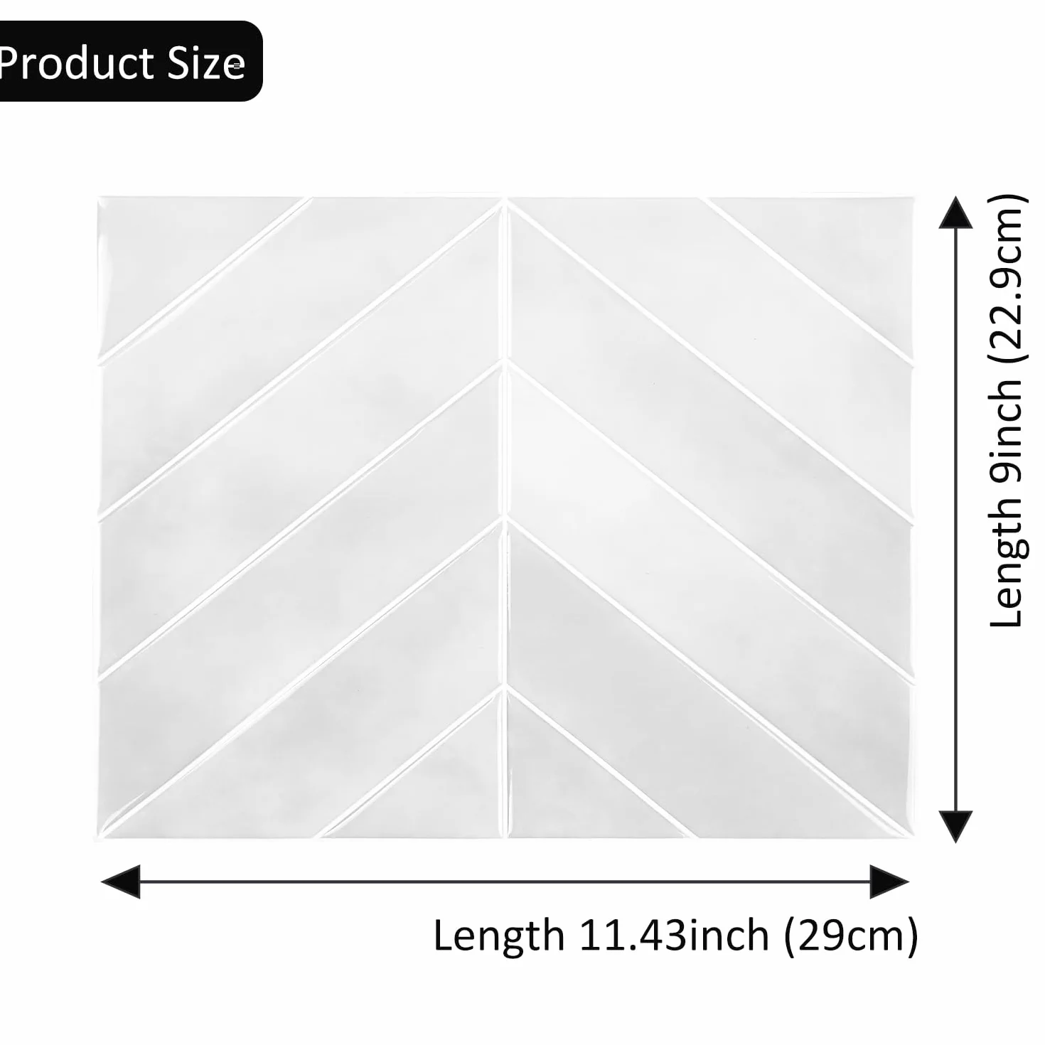 Alwayspon 10 arkuszy, 11,43 cala x 9 cali (29 cm x 23 cm), biało-szare, winylowe naklejki na płytki ścienne 3D, transferowe, odklej i przyklej, samoprzylepne, wodoodporne, naklejki na płytki do kuchni