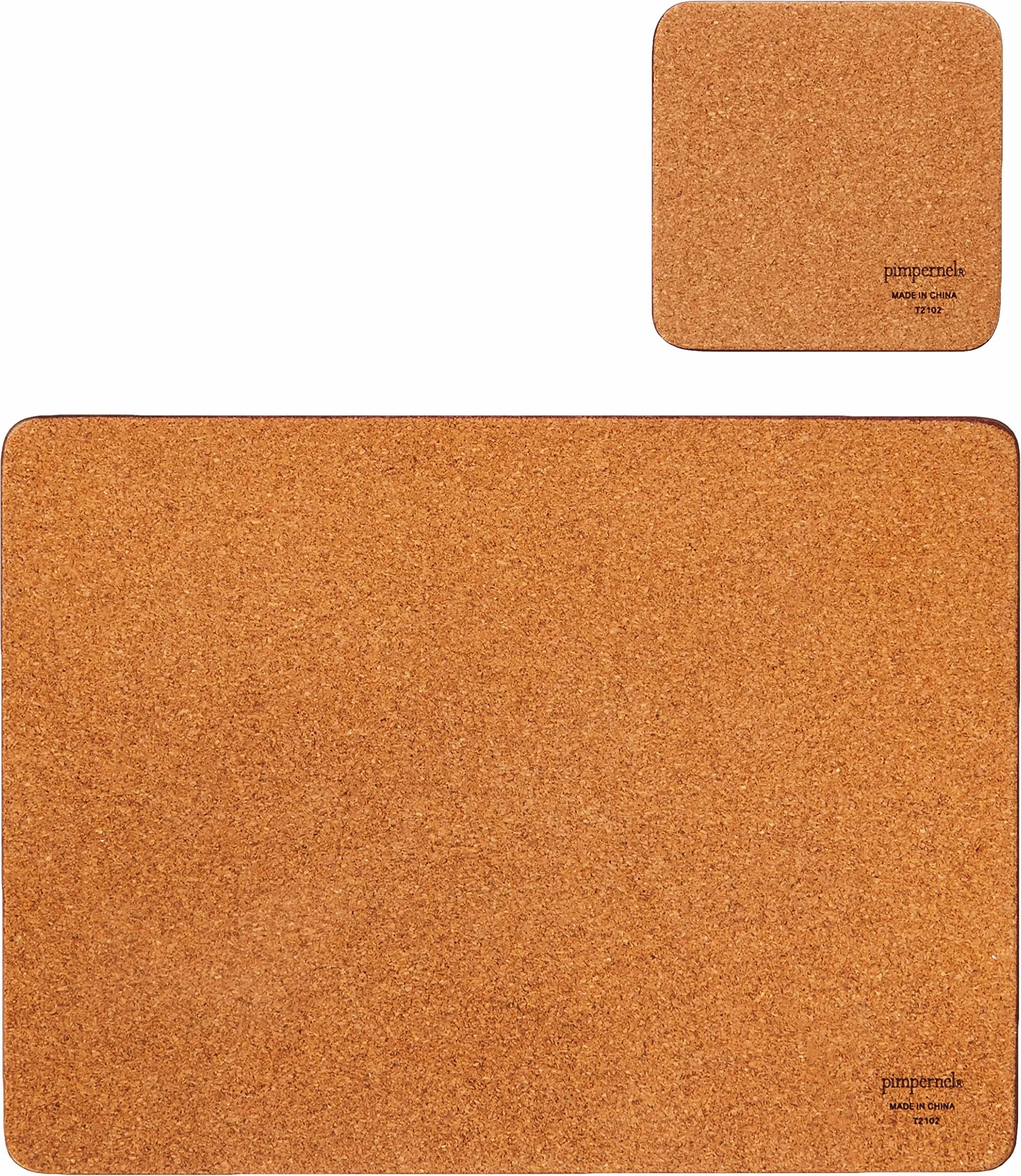 Pimpernel Ostrokrzew i bluszcz, zestaw 6 podkładek i zestaw 6 podstawek, drewno z korkowym spodem, 30,5 x 23 cm i 10,5 x 10,5 cm