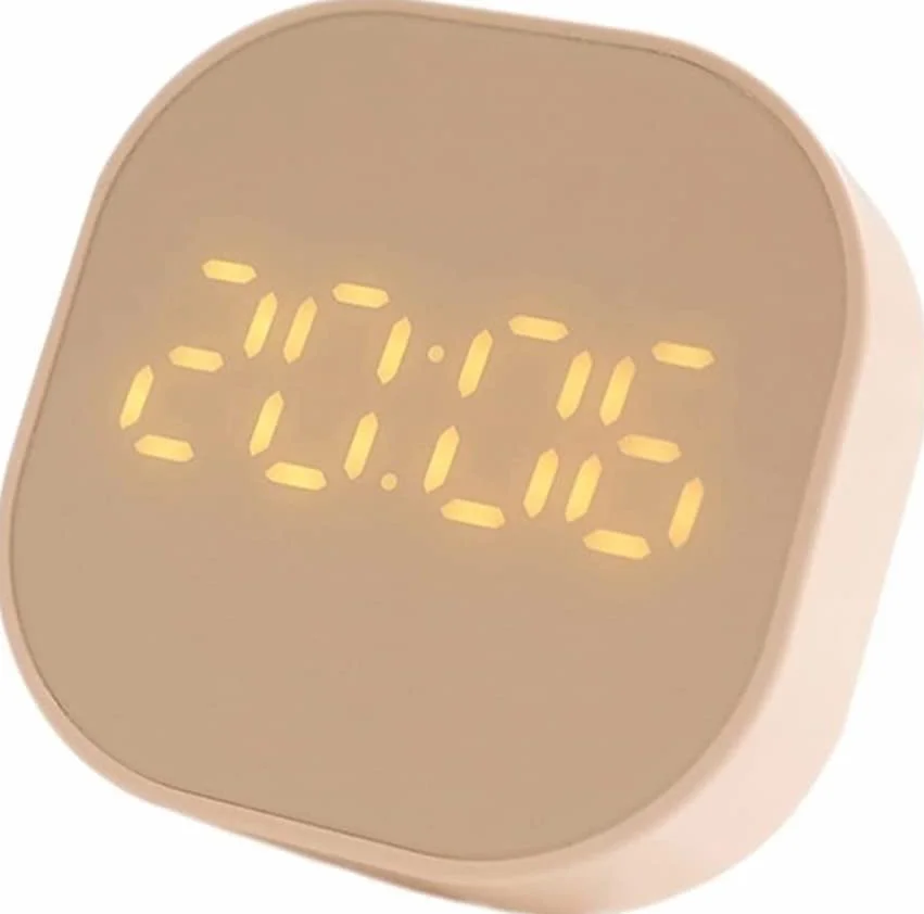 Timery, budzik cyfrowy, nocne zegary na biurko LED z baterią z minutnikiem temperatury Magnetyczny do kuchni w sypialni (kolor: D) (Color : Argento)