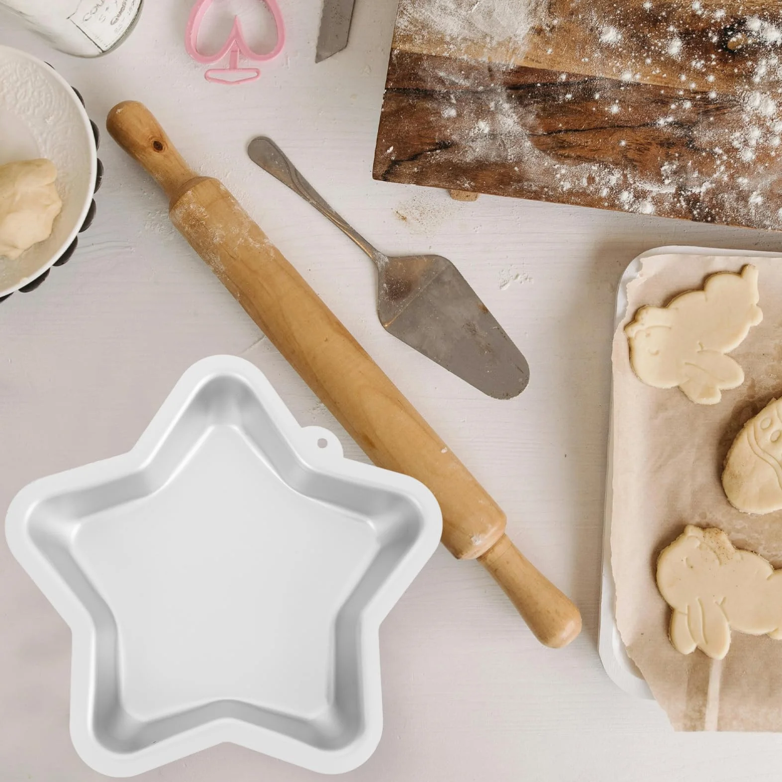 Housoutil Forma Do Pieczenia Ciasta W Kształcie Gwiazdy 5 Sztuk Pięcioramiennych Aluminiowych Narzędzi Do Pieczenia Ciasta Z Powłoką Zapobiegającą Przywieraniu Aluminiowe Formy Do Pieczenia
