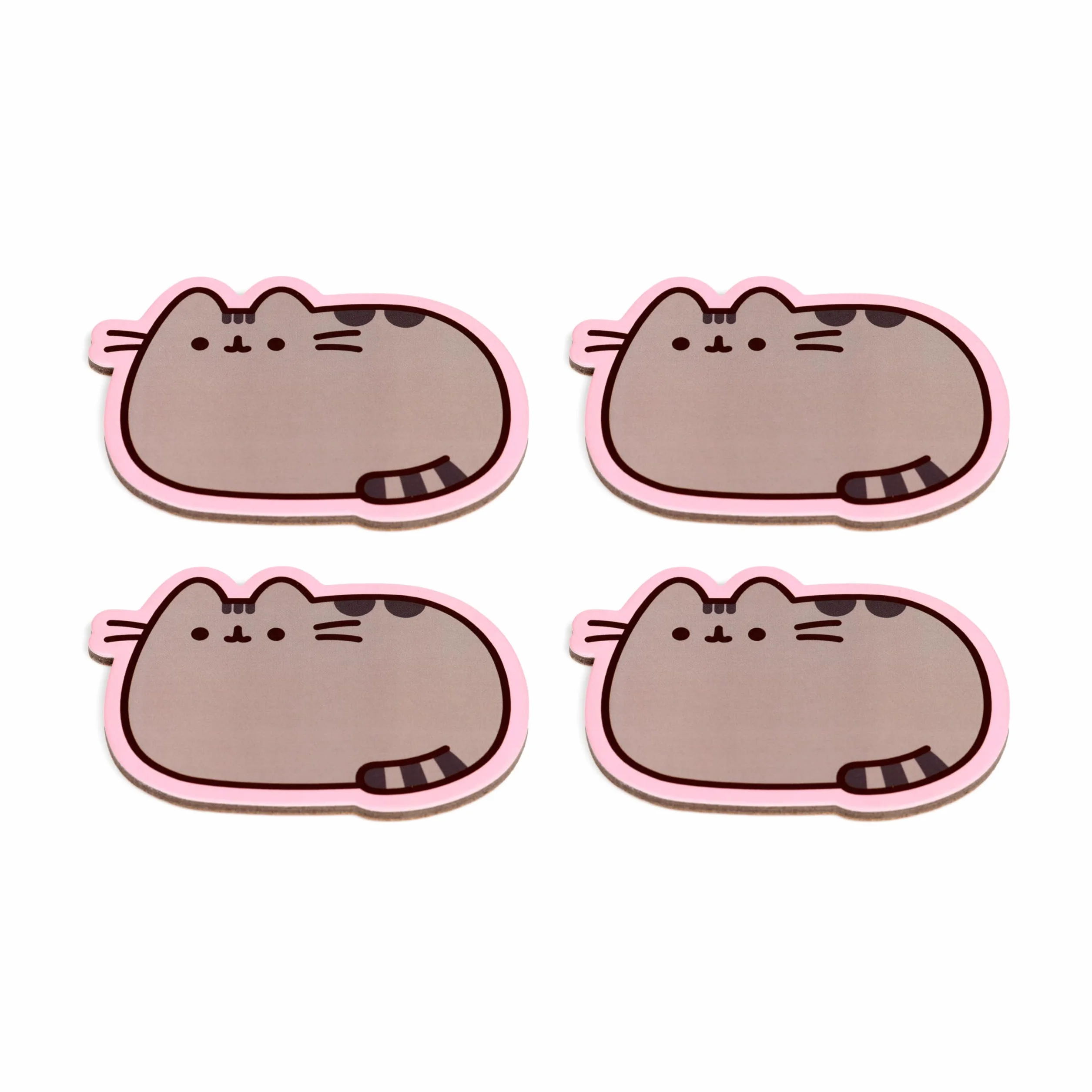 Pusheen the Cat Set of 4 Shaped Cork Coasters
