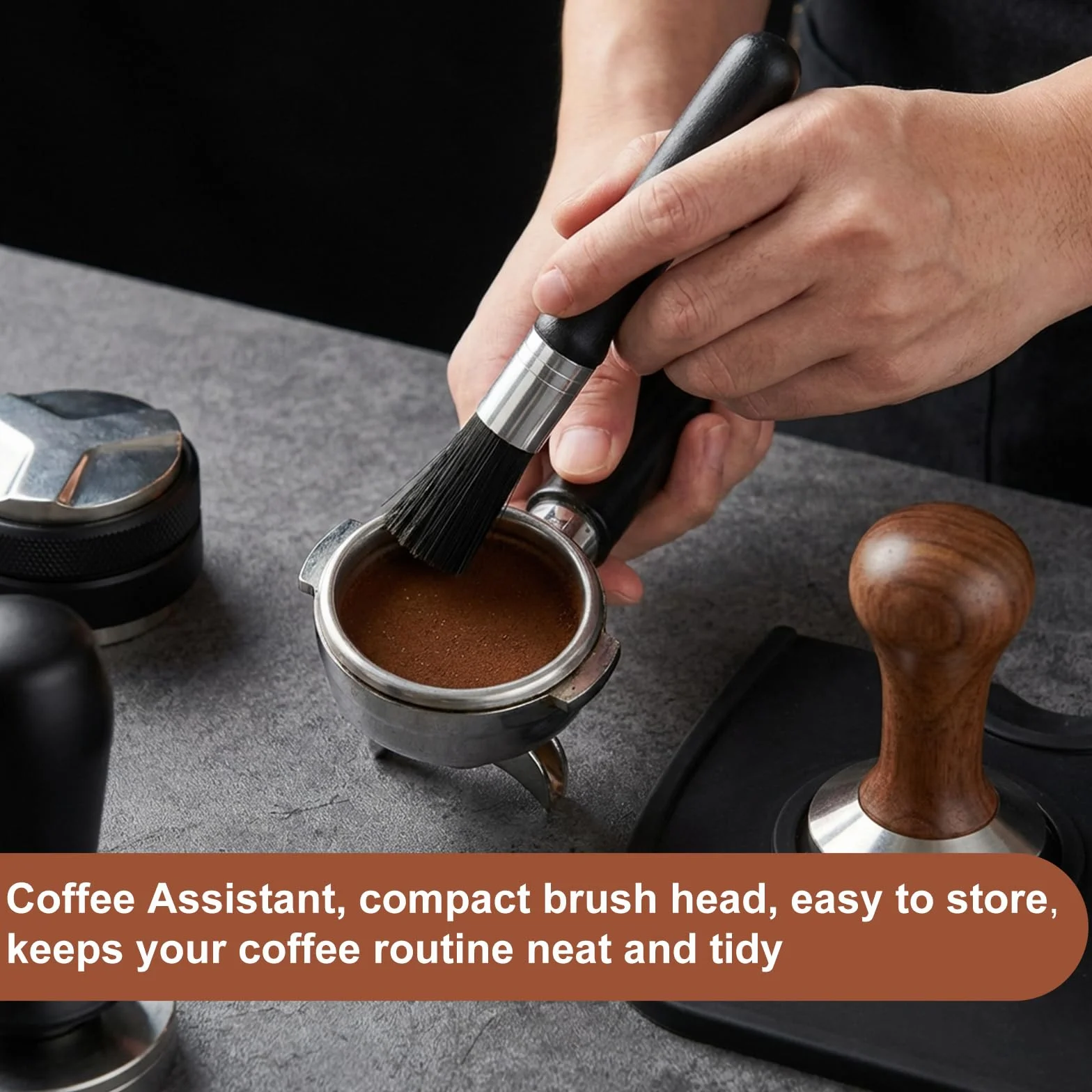 2 sztuki pędzli Barista, pędzelek do kawy, szczotka do kawy, szczotka do czyszczenia kawy, do młynków do kawy, ekspresu do espresso, akcesoria barista, pędzel kuchenny, naturalne włosie
