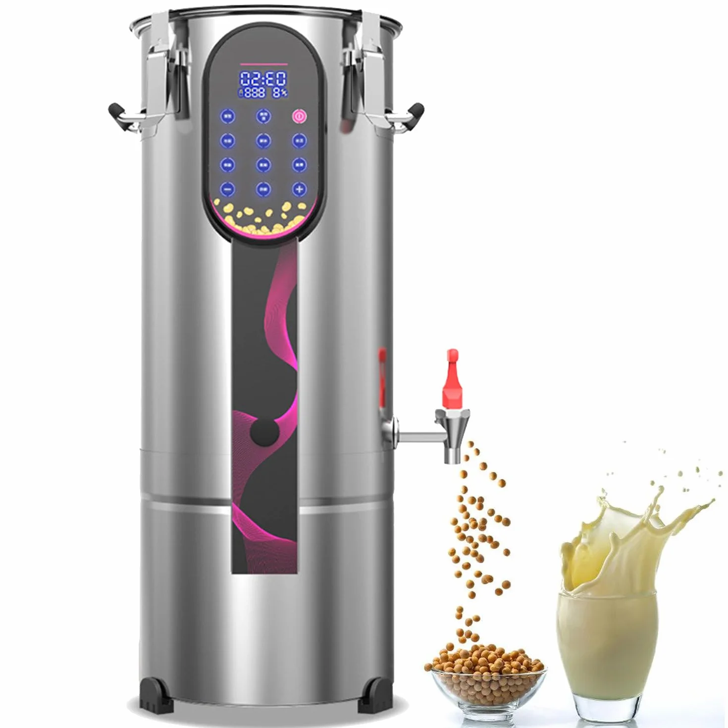 Duża stal nierdzewna do produkcji mleka sojowego, komercyjna maszyna do produkcji mleka sojowego o dużej pojemności, w pełni automatyczna maszyna do świeżo mielonego mleka sojowego 11L