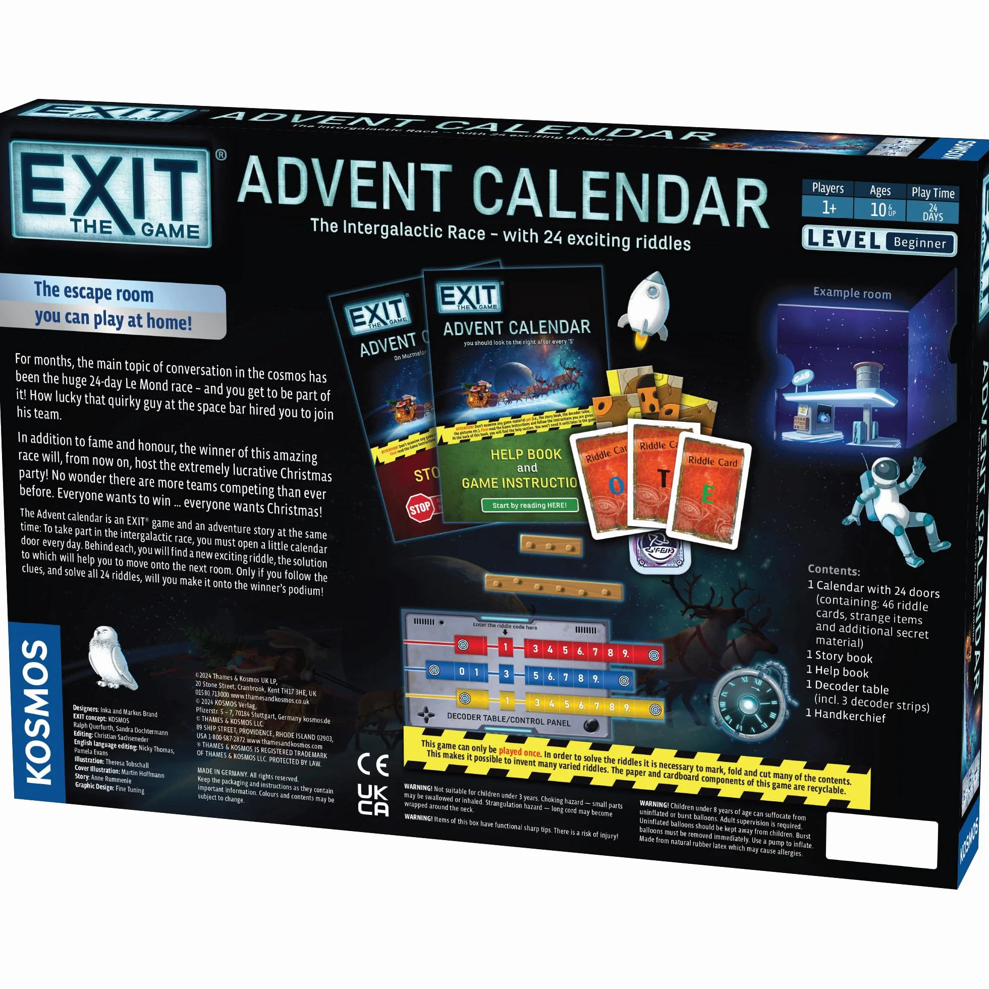 EXIT : Gra - Kalendarz adwentowy - wyścig międzygalaktyczny | Holiday Escape Room | 24 dni zgadywania | Christmas Traditon | Gra kosmiczna