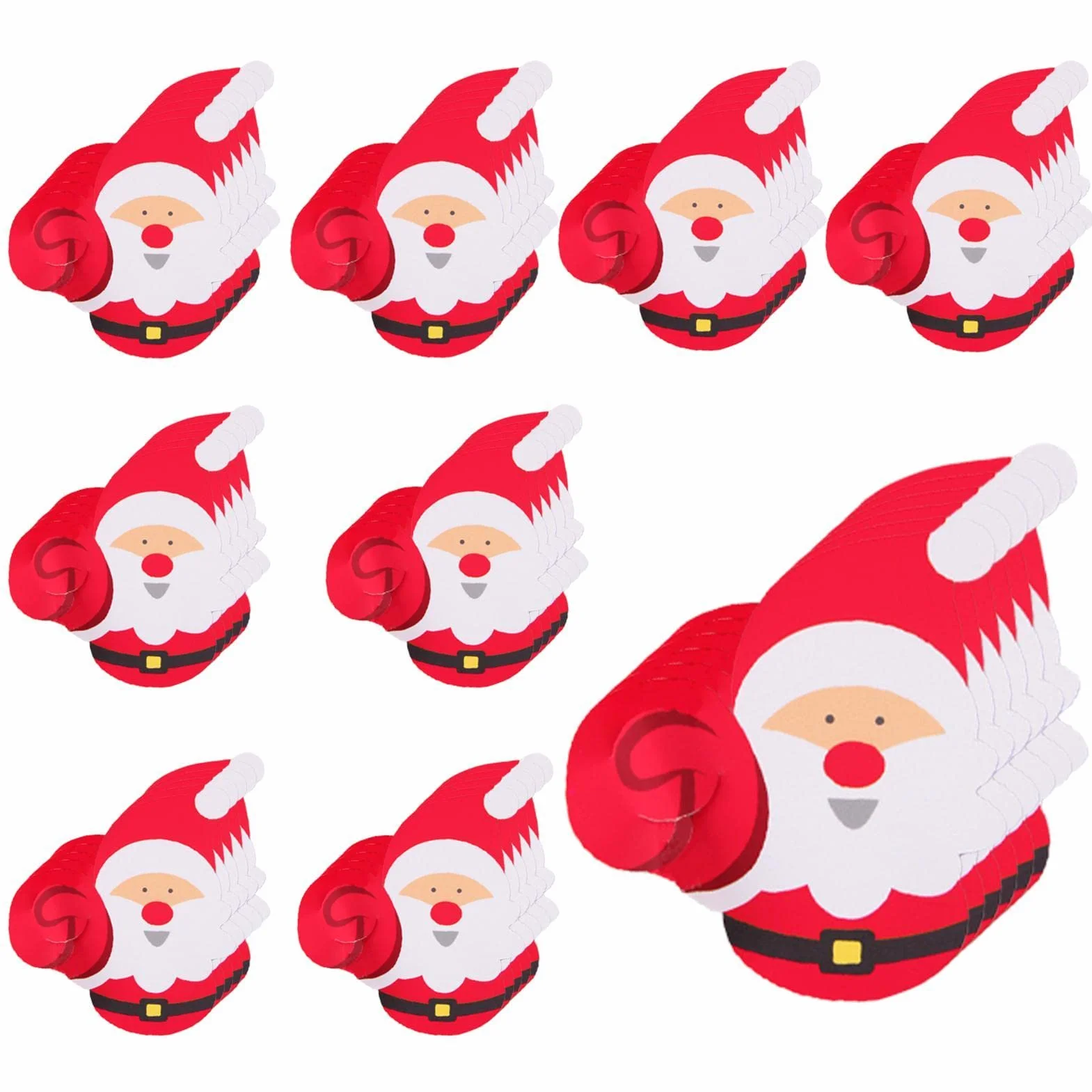 JINGLING Kartka ze s?odyczami - 50 sztuk ?wi?tecznych kartek z pakietem s?odyczy na lizaki, ?wi?teczne lizaki, dekoracje ?wi?teczne, ?wi? Miko?aj/pingwin kandicucker dekoracja opakowanie