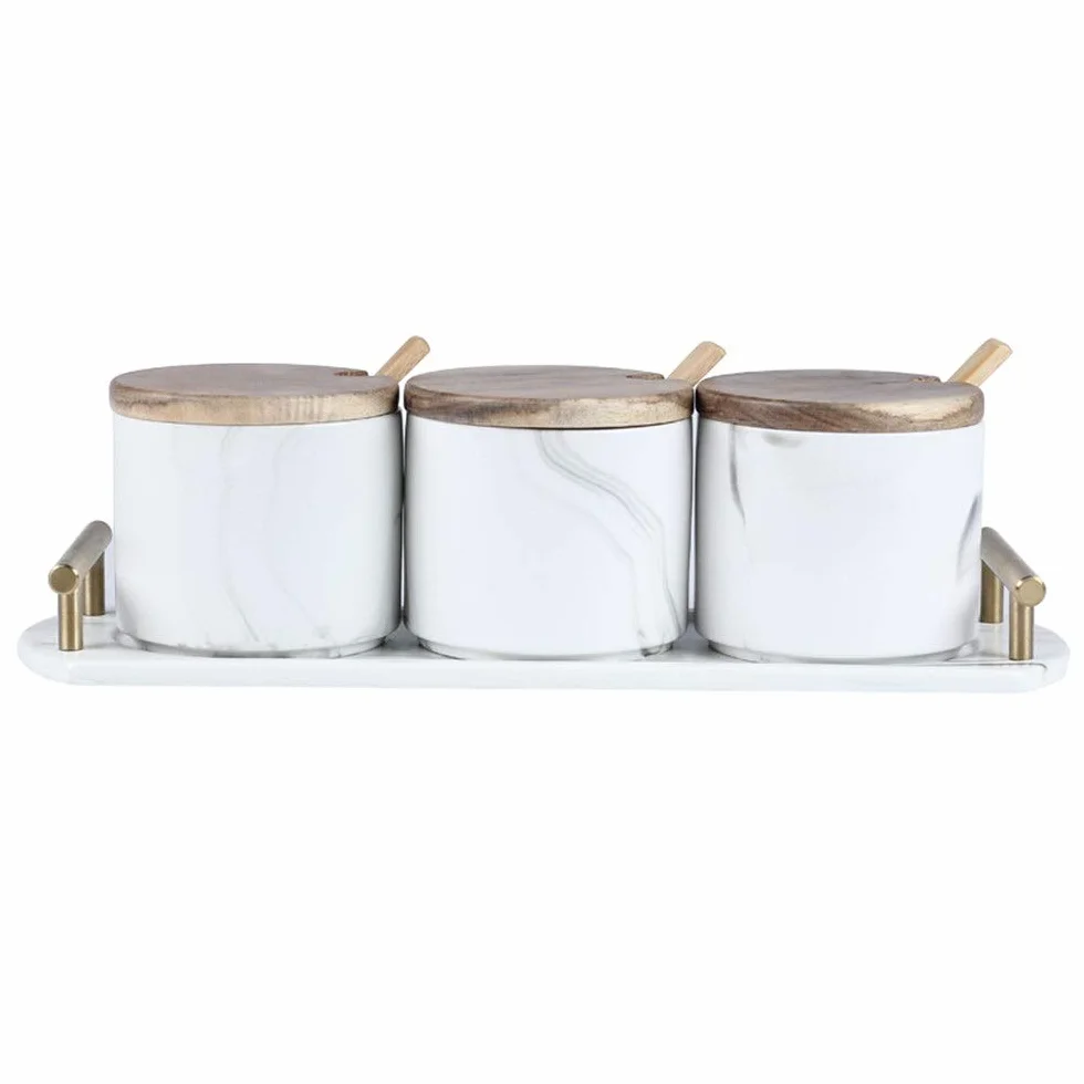 Słoiki Na Przyprawy Okrągły Słoik Na Przyprawy Prosty Ceramiczny Pojemnik Na Przyprawy Dozownik Pojemnik Na Sól Pojemnik Na Przyprawy,White-One Size