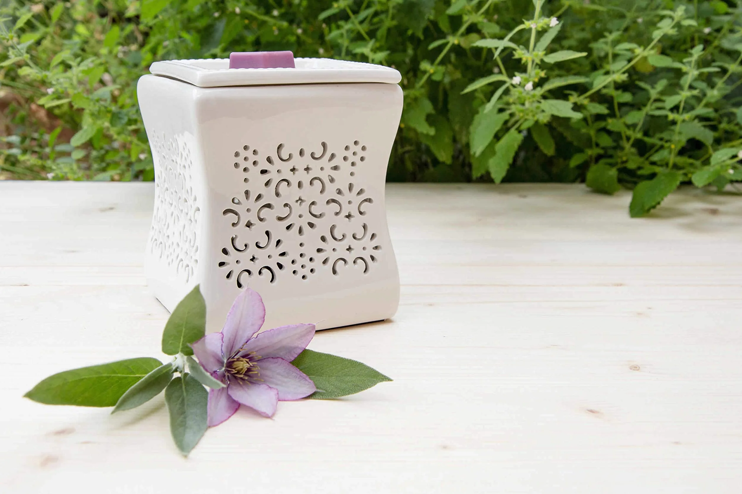 CANDLE-LITE Elektryczna lampa zapachowa – topiarka do wosku – stylowy palnik olejowy – dyfuzor olejków zapachowych – podgrzewacz do świec lampa do domowego biura, sypialni, salonu, spa lub studia fitness
