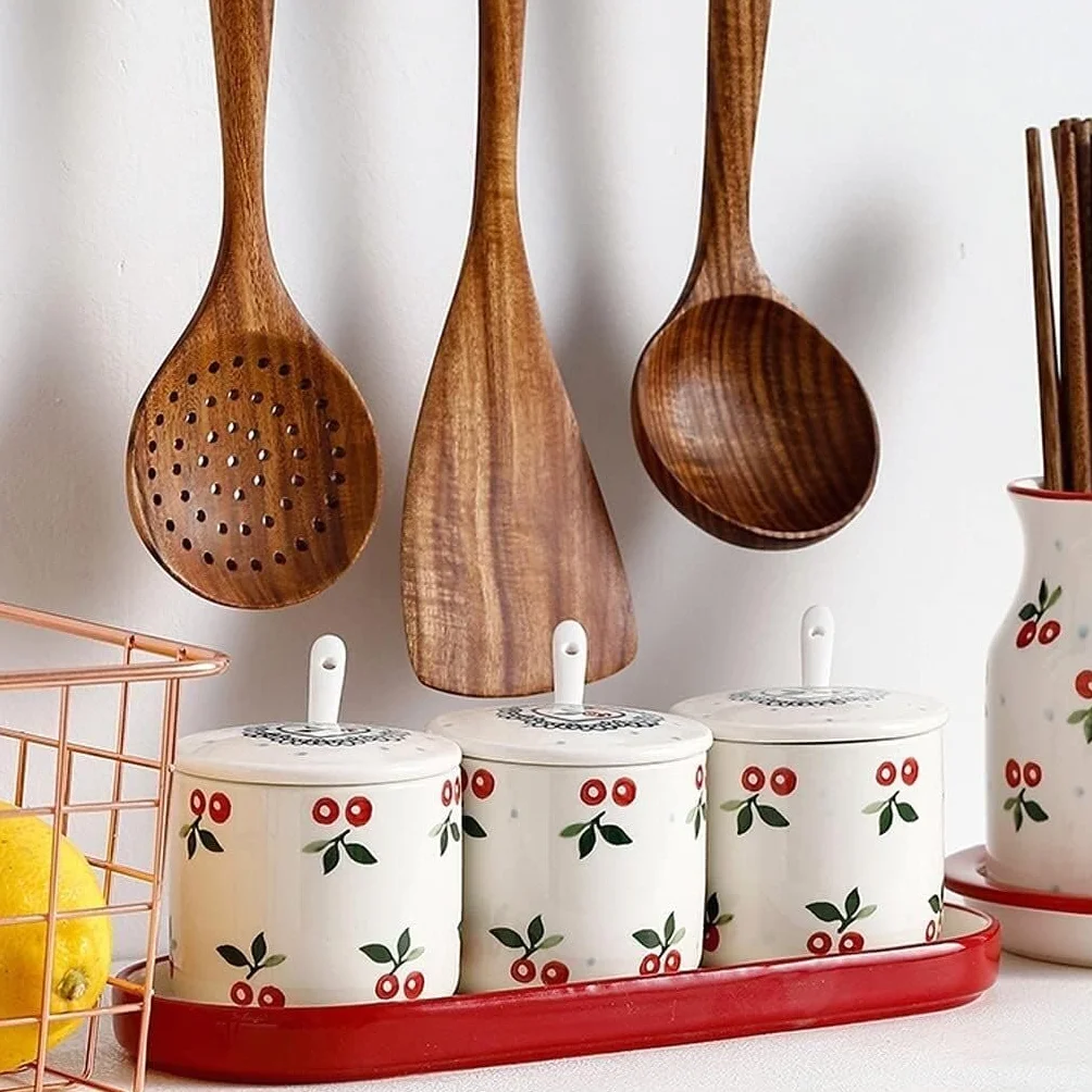 CMBSSTFC Słoiki na przyprawy, pojemnik na sól do kuchni, zestaw ceramicznych misek na cukier Kuchenne słoiczki na przyprawy Pojemnik na cukier Sól cukrowa Przyprawy Przyprawy Słoiki na przyprawy