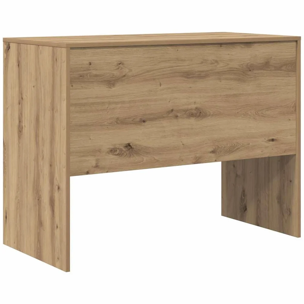 Biurko dębowe rękodzieło, 100 x 50 x 76 cm, materiał drewnopochodny, wytrzymały stolik komputerowy do domowego biura, kompaktowy cud przestrzeni, idealne do gabinetu, sypialni i gabinetu