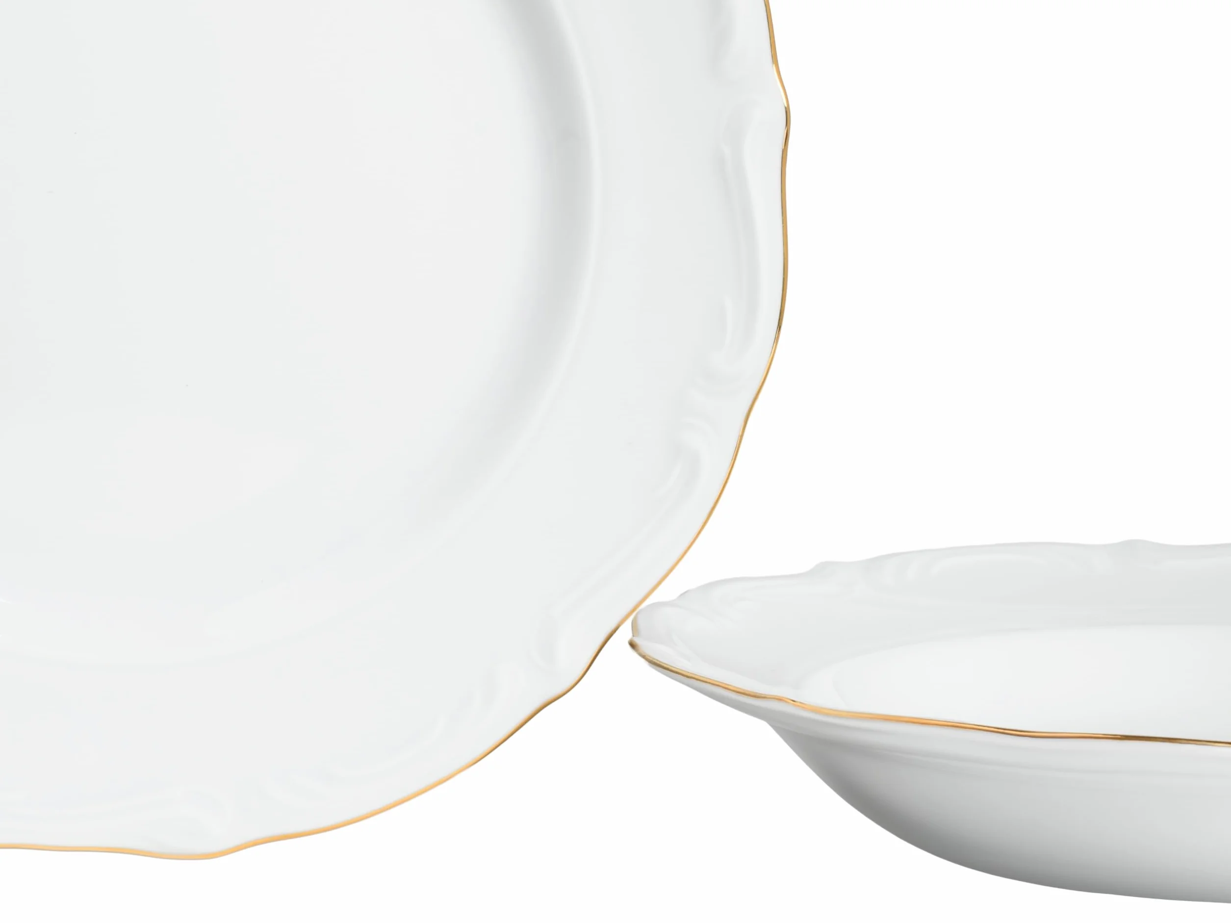 CreaTable, 24321, seria Maria Theresia Gold, 18-częściowy zestaw naczyń dla 6 osób, zestaw talerzy z porcelany, wyprodukowano w Europie