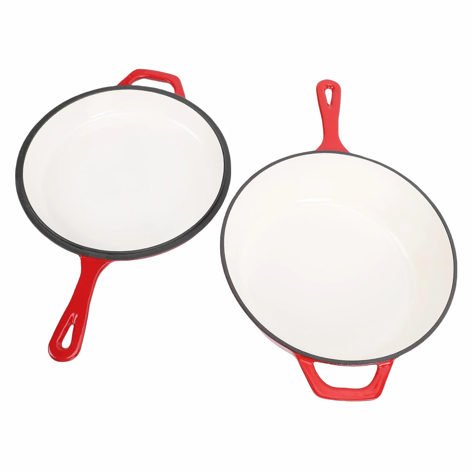 Żeliwna Patelnia z pokrywką, 4QT o Dużej Pojemności, Bezpieczna w Piekarniku Żeliwny Piekarnik Holenderski, żeliwna Brytfanna z dołączoną pokrywką do Gulaszy Pieczenie Pieczenie Smażenie