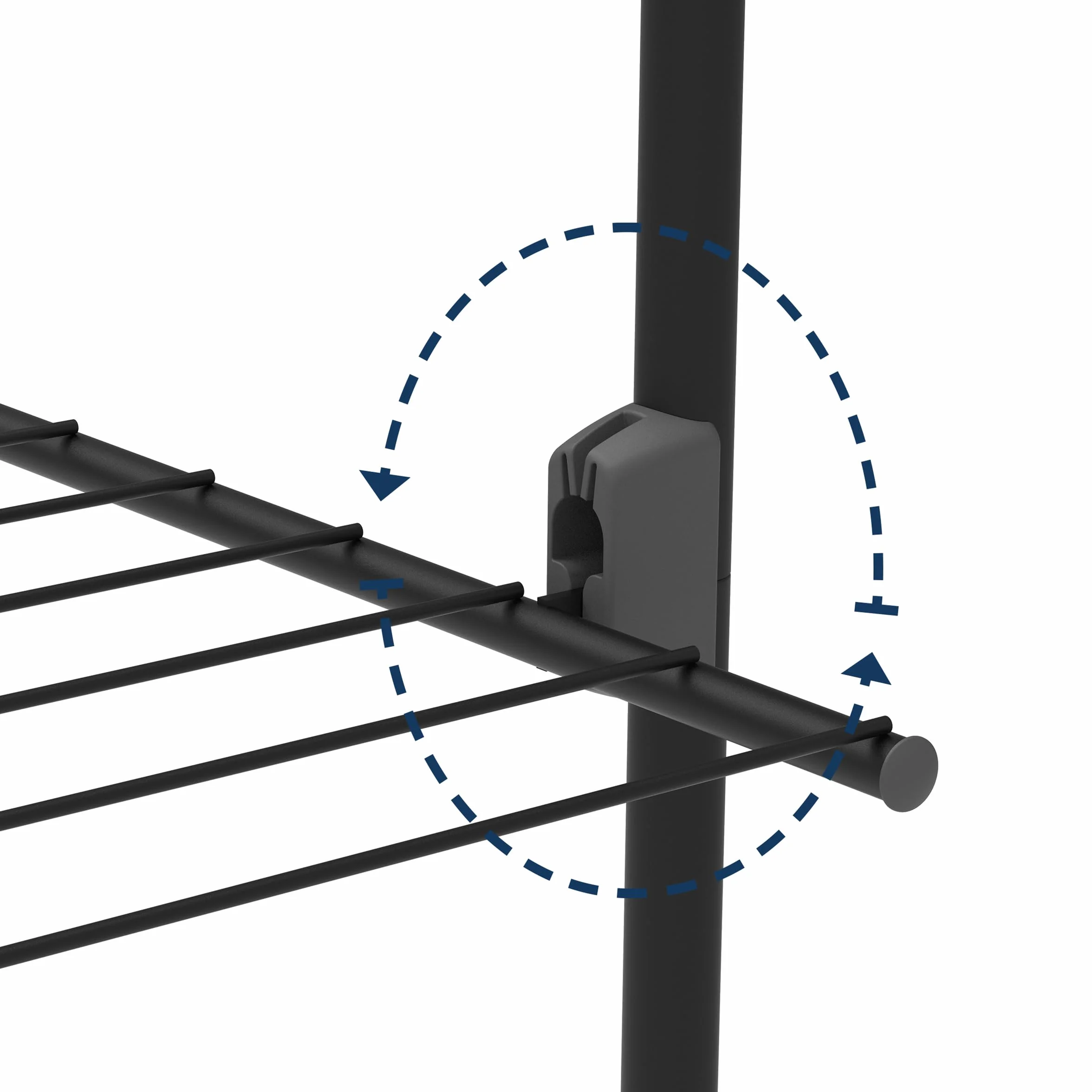 Rörets Suszarka na pranie Triple+ Black – rozkładane półki – 70 x 58 x 137 cm – 16 m powierzchni suszącej – wzornictwo i jakość od najsilniejszej szwedzkiej marki suszarek