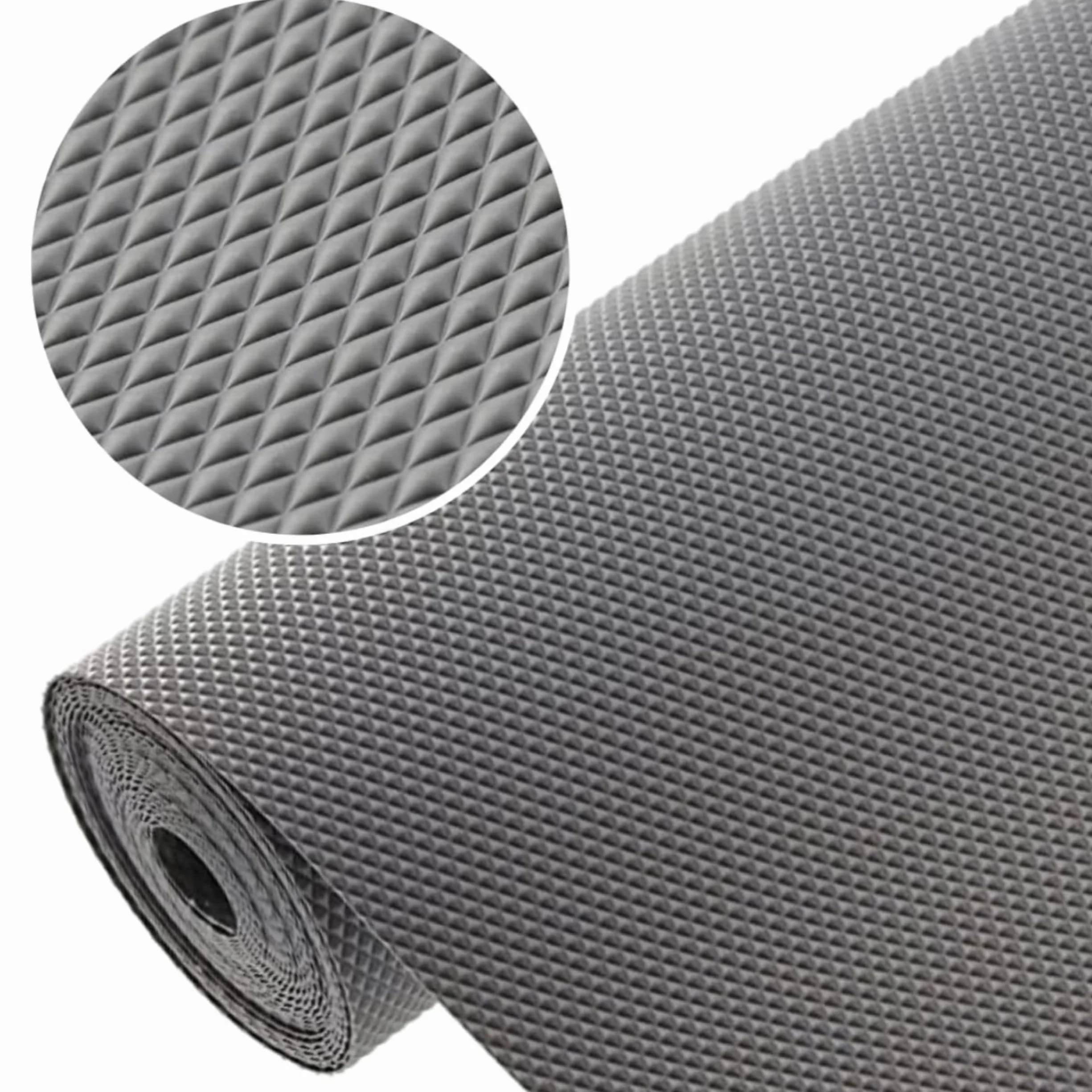 GTV - 1 rolka 48 cm x 150 cm mata antypoślizgowa do szuflad, do szafek kuchennych, mata antypoślizgowa, z tworzywa sztucznego, wkładka do szuflady, mata do lodówki, kolor antracytowy