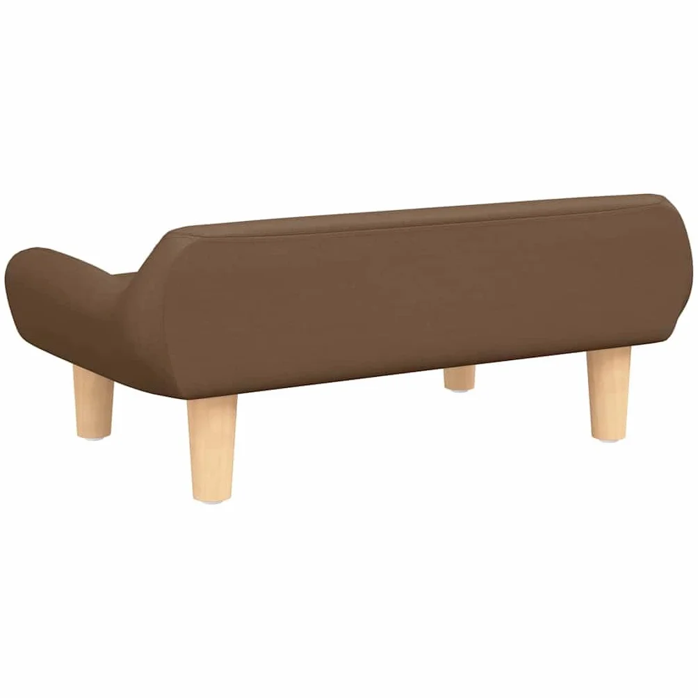 Sofa dziecięca brązowa, 70 x 40 x 24 cm, materiałowa, mini sofa z pianki i drewna sosnowego, do pokoju dziecięcego, do siedzenia i miejsca do zabawy, łóżko dziecięce, zabawka, ubrania